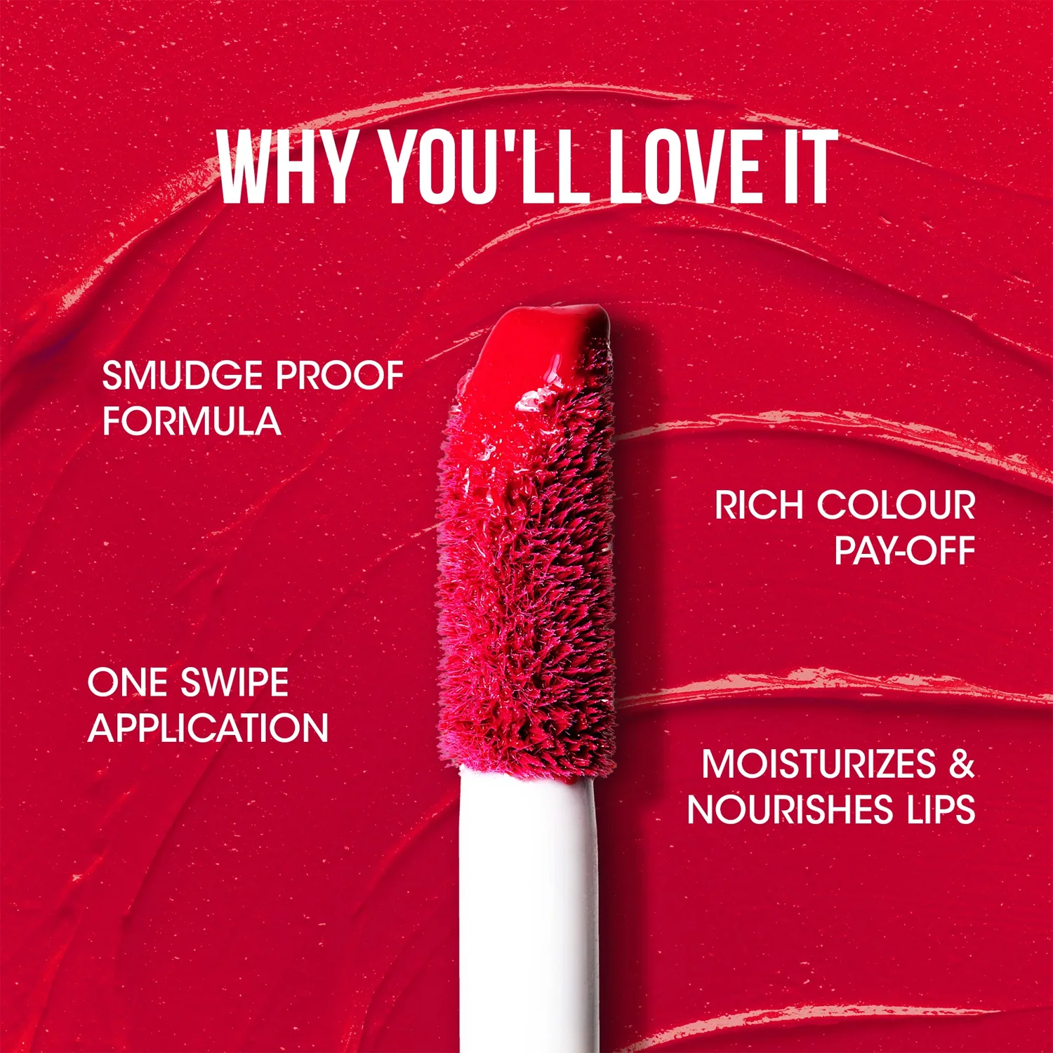 OG Beauty Red Rush Moisture Lock Liquid Lipstick (4.5 ML / 1 Pc) - Image 3