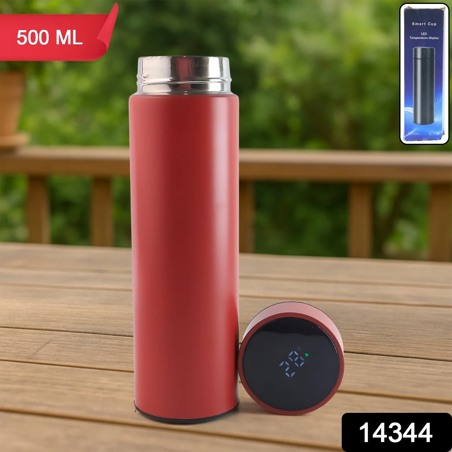 Red Vacuum Insulated Water Bottle (1 Pc / 500ML) - Image 2