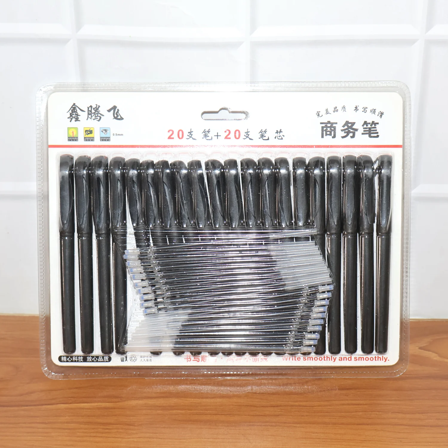 Refillable Black Marker Pen with Extra Ink Refills 20 pieces (1 Set) - Image 8