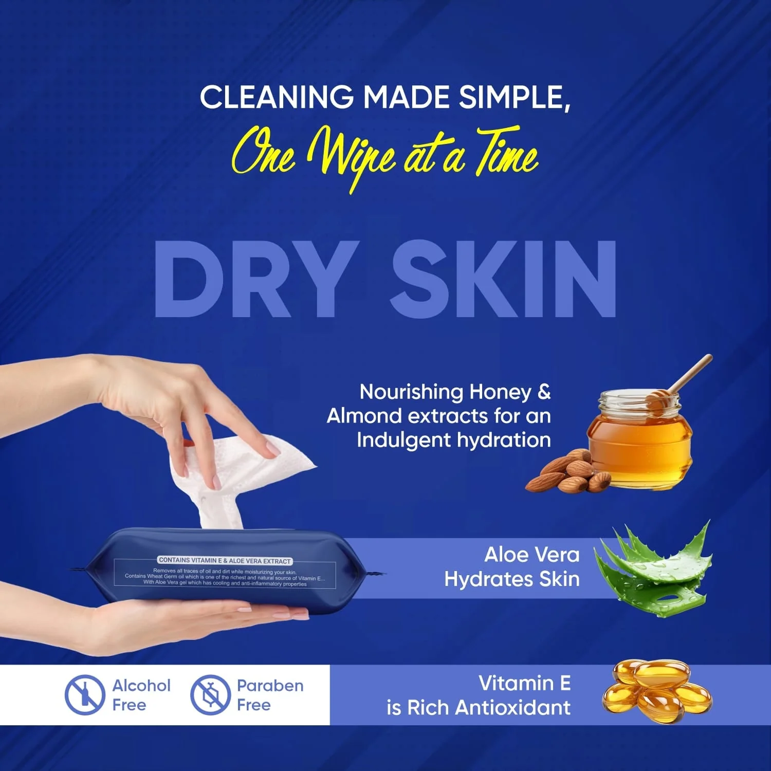 Refreshing Alcohol-Free Wet Wipes – Facial & Body Wipes (25 Pc) - Image 4