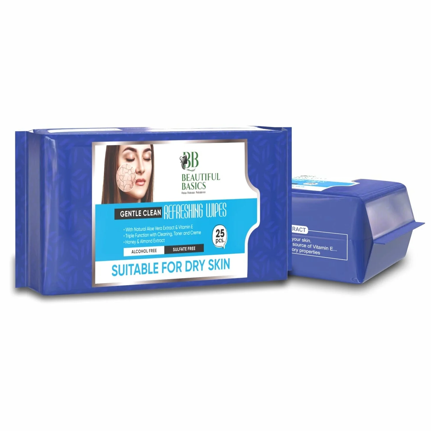 Refreshing Alcohol-Free Wet Wipes – Facial & Body Wipes (25 Pc) - Image 5
