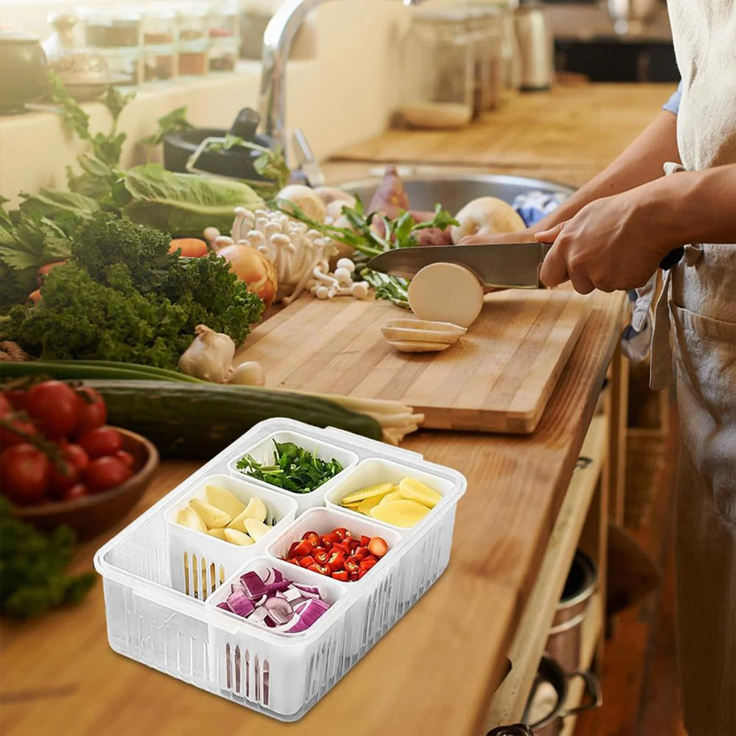 Fridge Storage Box – Freezer & Kitchen Organizer for Vegetables & Food (1 Pc) - Image 17