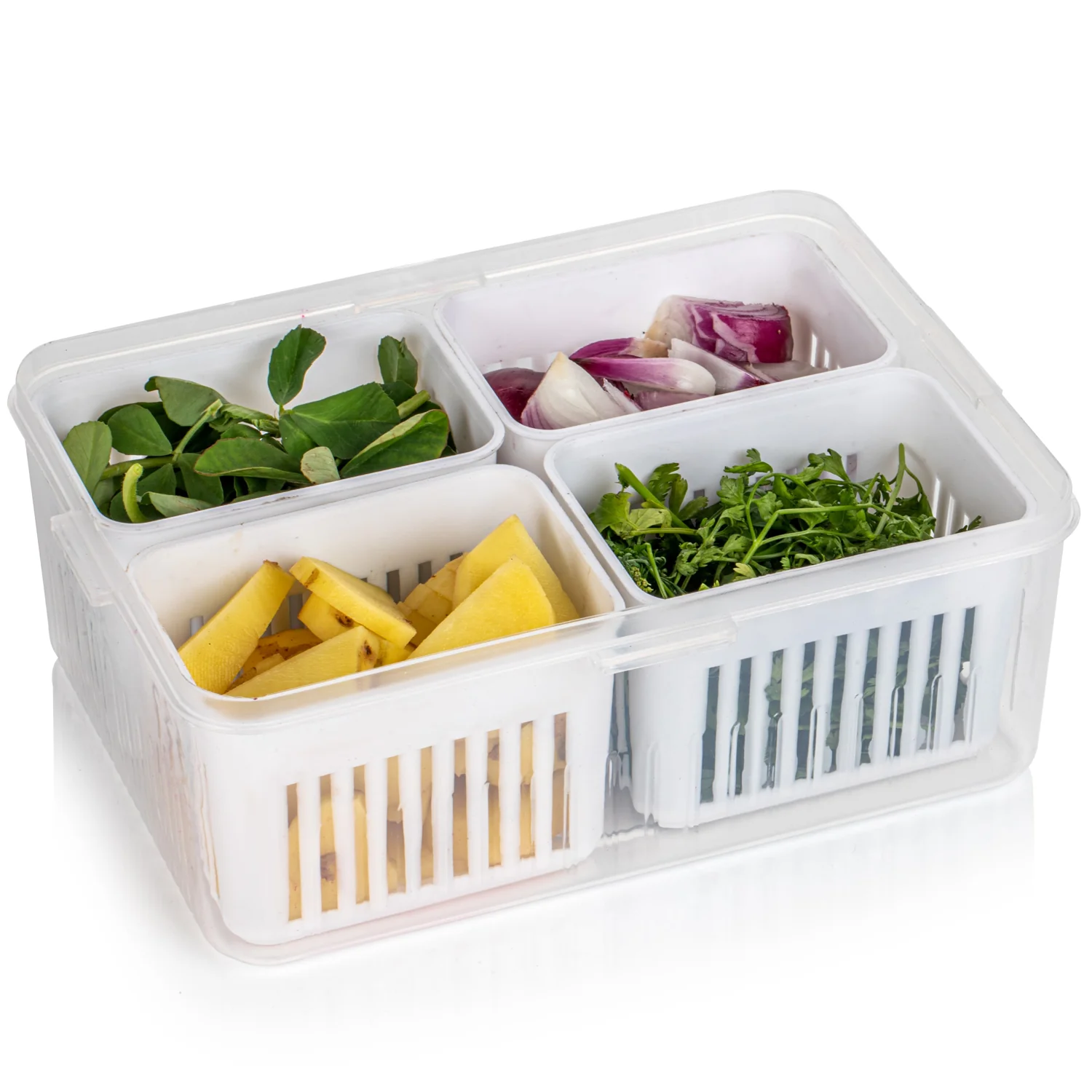 Fridge Storage Box – Freezer & Kitchen Organizer for Vegetables & Food (1 Pc) - Image 19