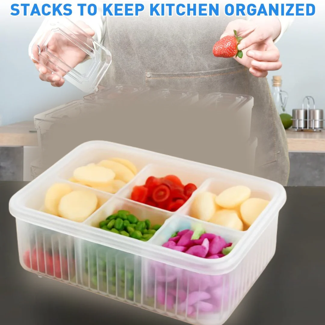 Fridge Storage Box – Freezer & Kitchen Organizer for Vegetables & Food (1 Pc) - Image 2