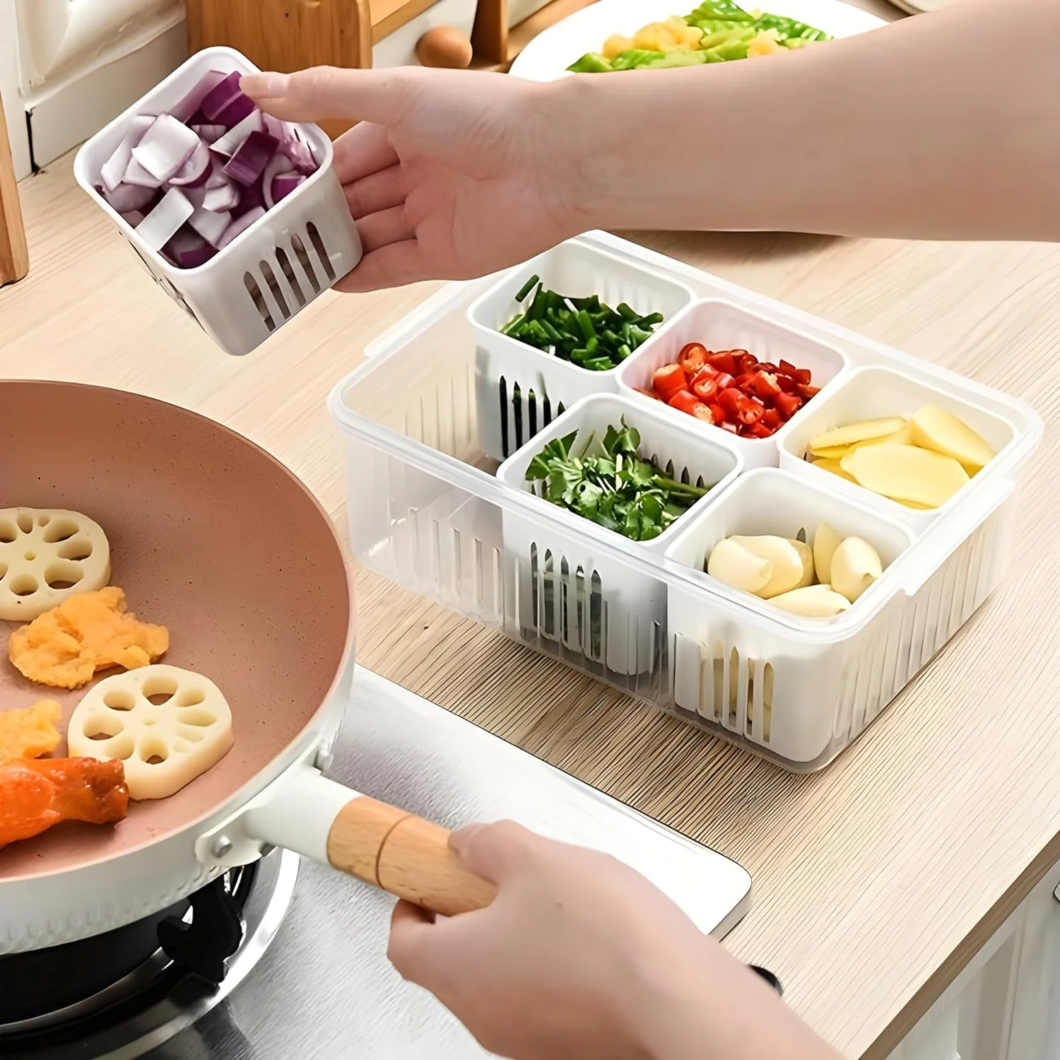 Fridge Storage Box – Freezer & Kitchen Organizer for Vegetables & Food (1 Pc) - Image 5