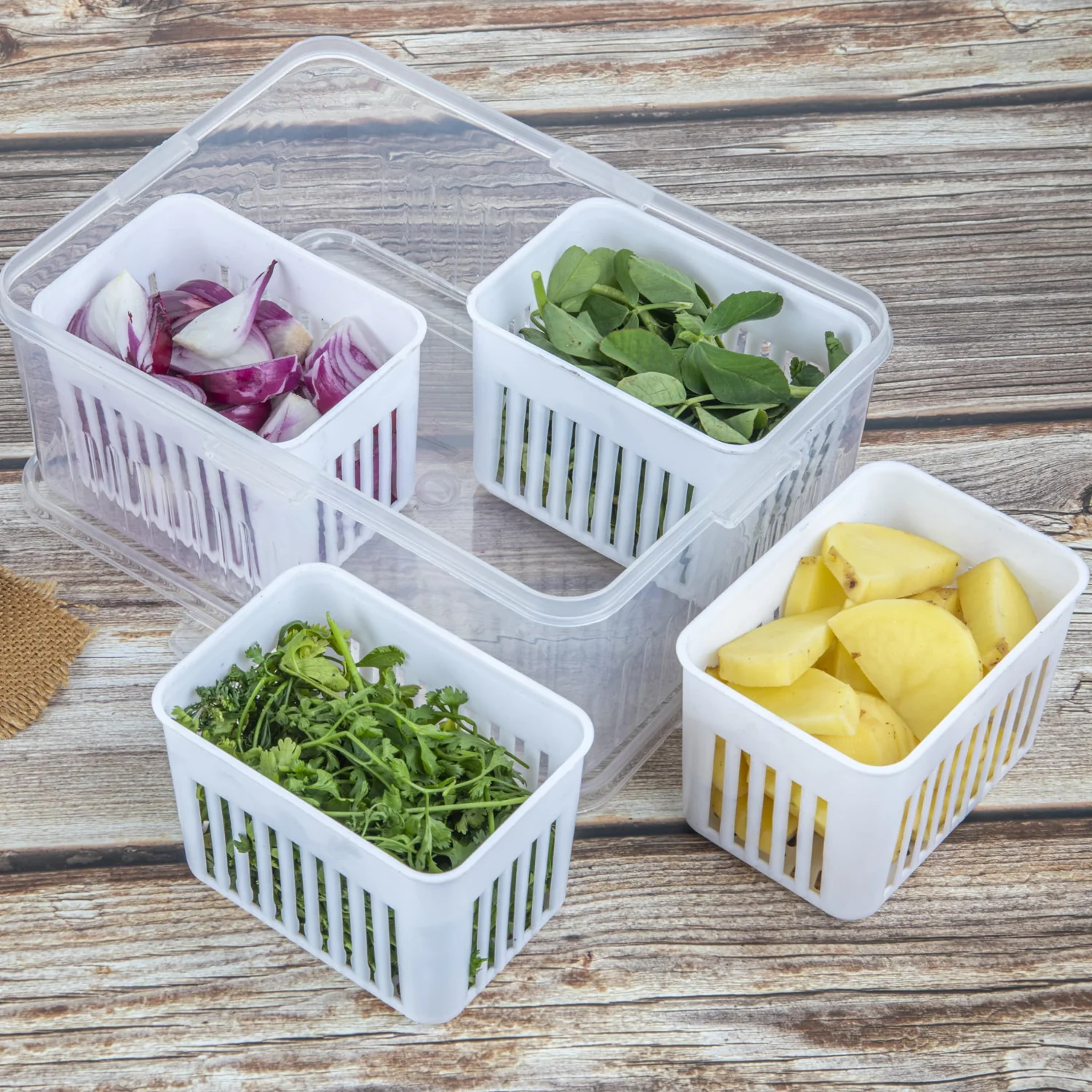 Fridge Storage Box – Freezer & Kitchen Organizer for Vegetables & Food (1 Pc) - Image 8