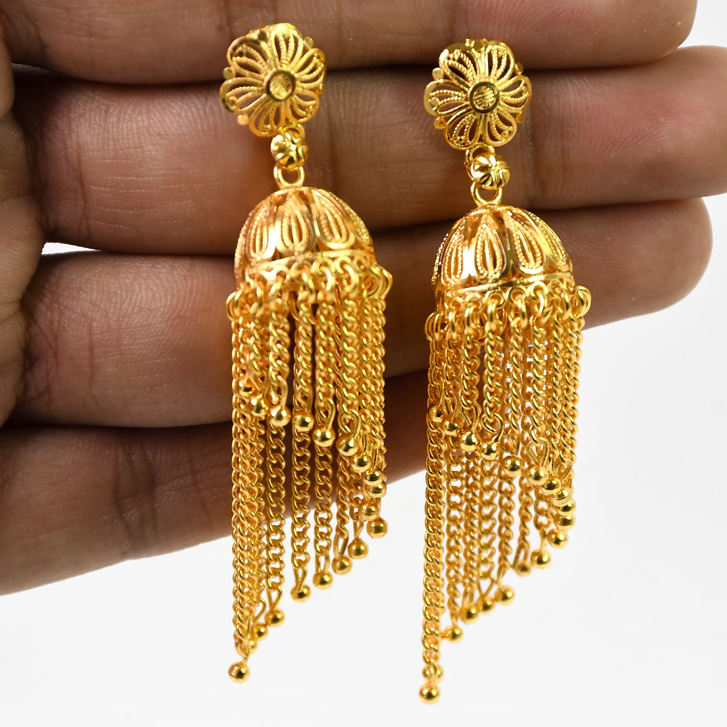 Regal Radiance: The Ultimate Jumka Earrings - Image 2
