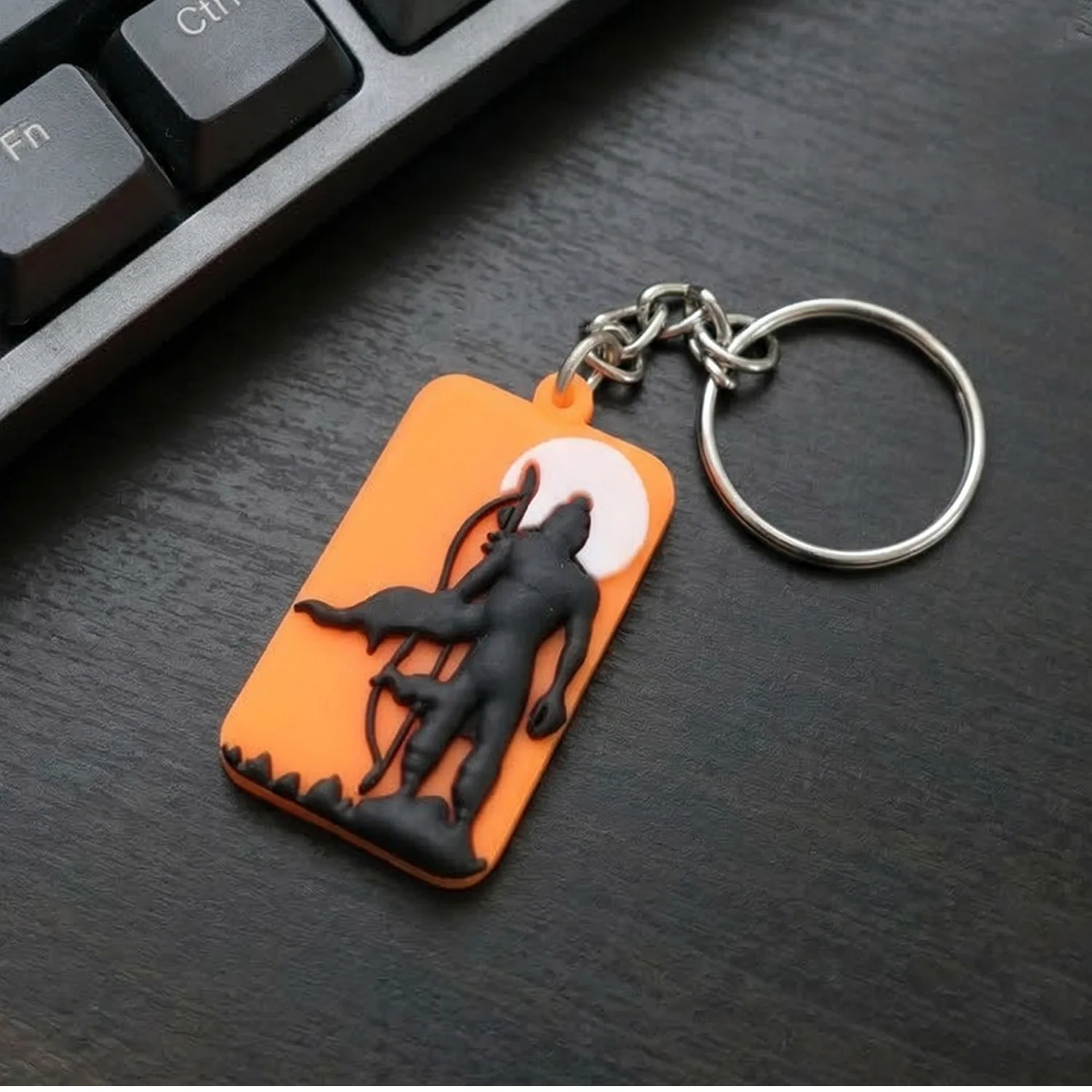 Religious Lord Ram Design Keychain with Premium Textured Finish (1 Pc) - Image 3