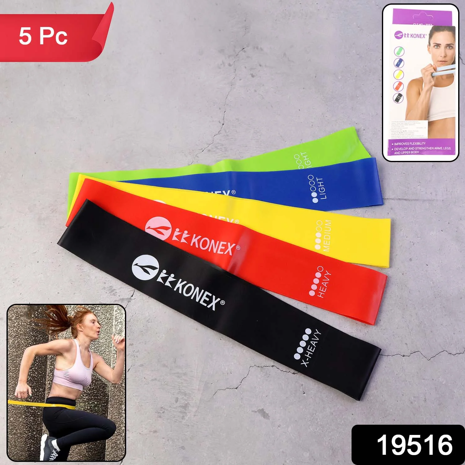 Resistance Loop Exercise Bands (5 Pc) - Image 2