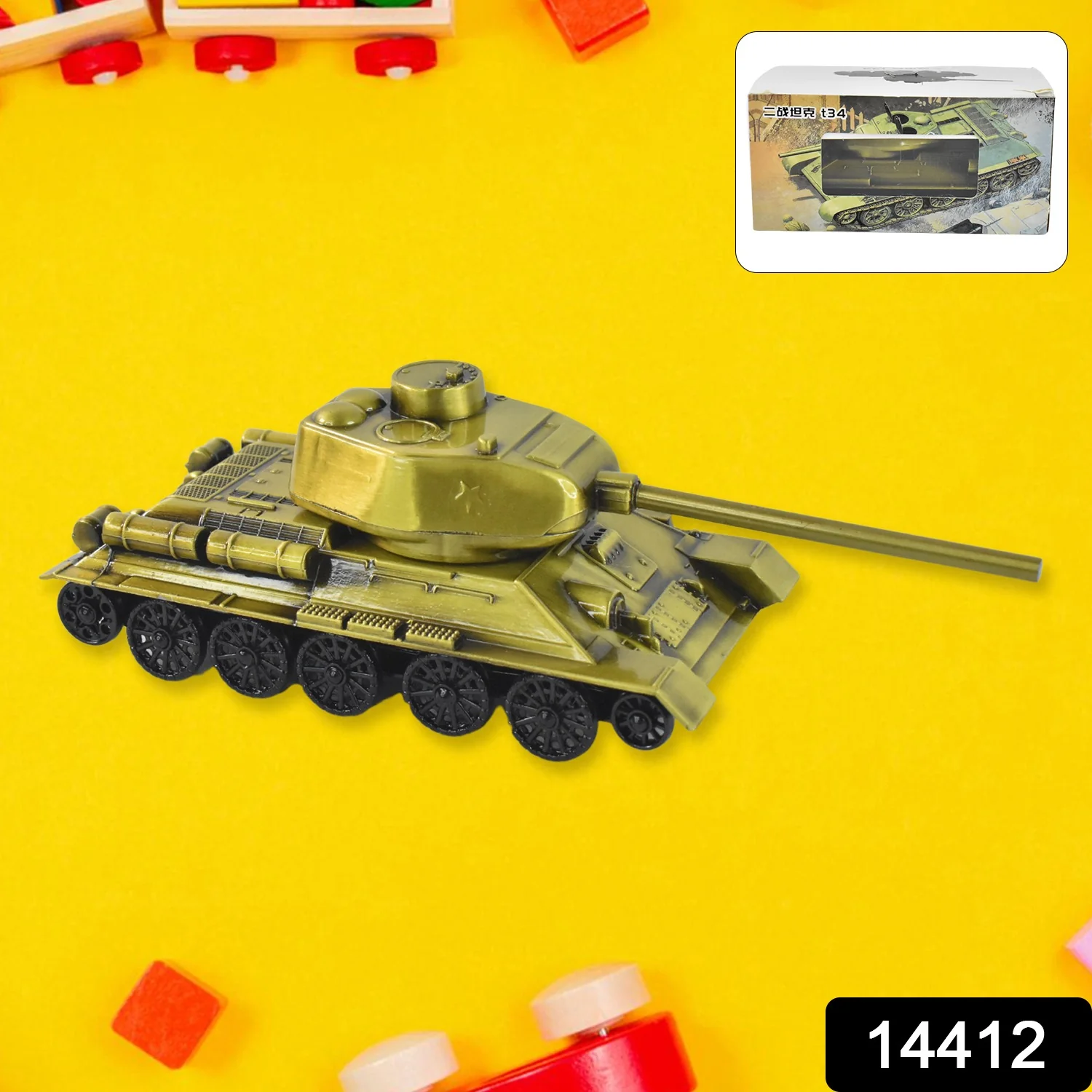 Retro Iron Art Tank Model,  Desktop Decorations for Office Living Room - Image 2