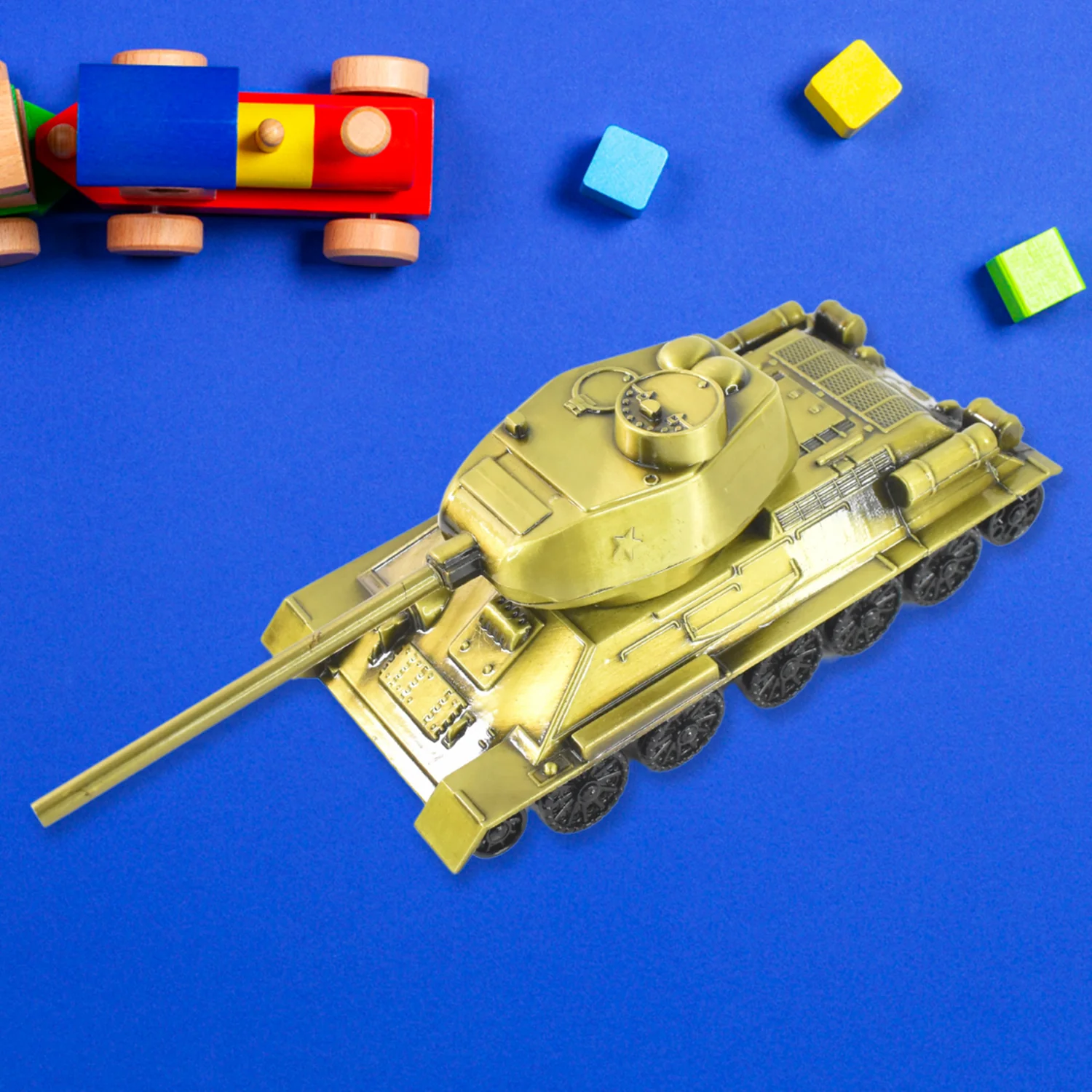Retro Iron Art Tank Model,  Desktop Decorations for Office Living Room - Image 3