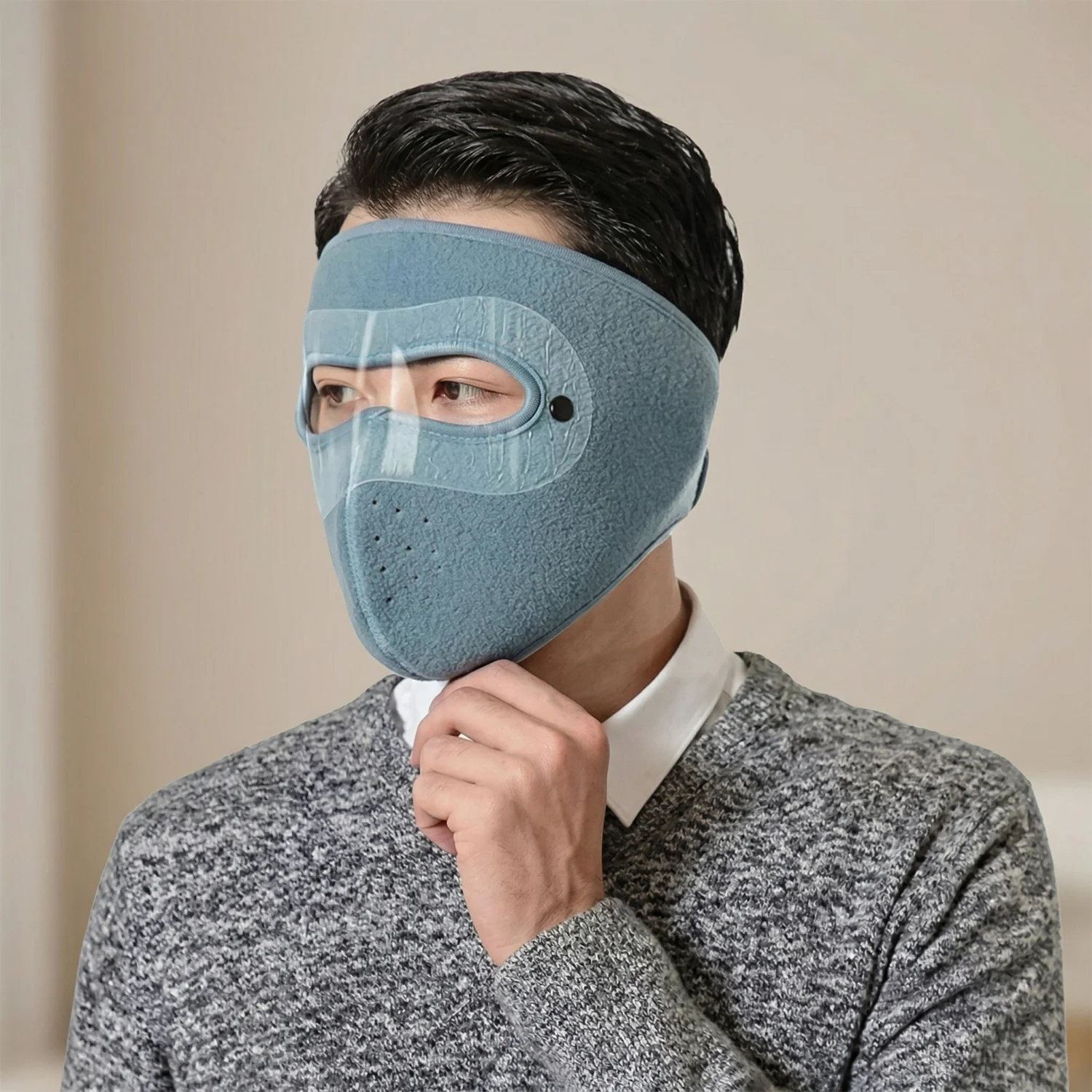 Reusable Anti Fog Face Mask with Eye Shield (1 Pc, Big Size) - Image 3