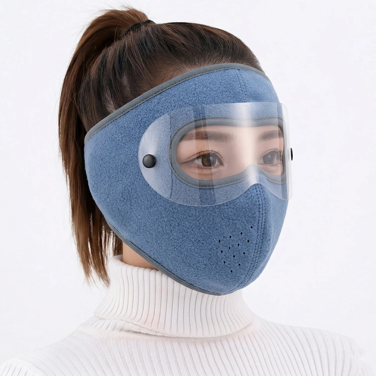 Reusable Anti Fog Face Mask with Eye Shield (1 Pc, Small Size) - Image 3