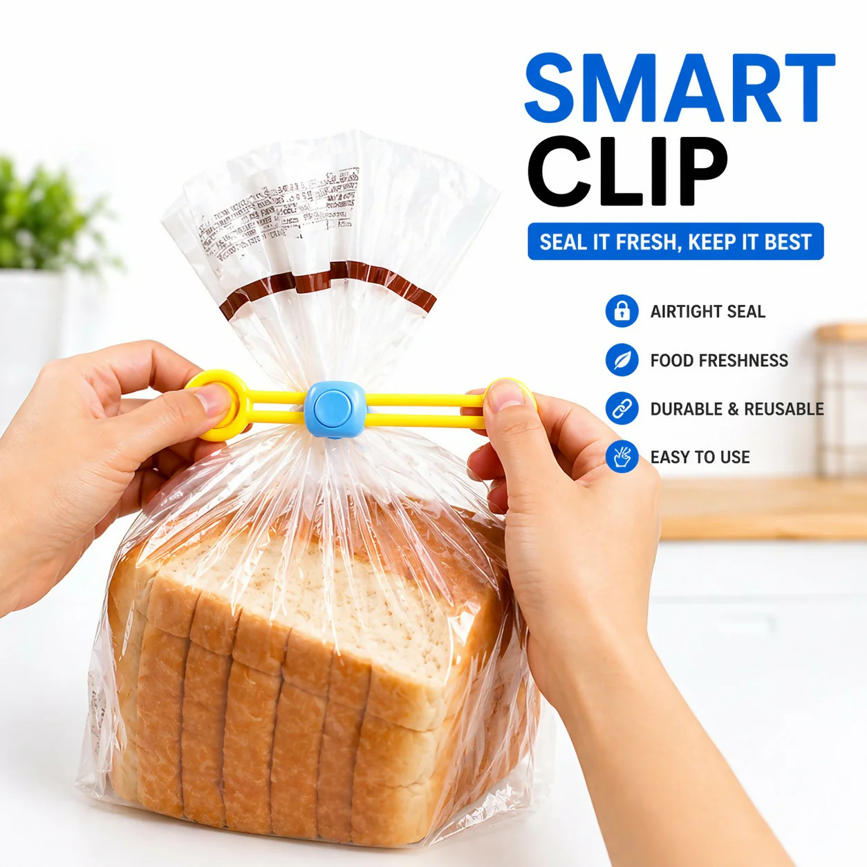 Reusable Bag Sealing Clip Food Storage Lock Strap (Color may vary) - Image 5