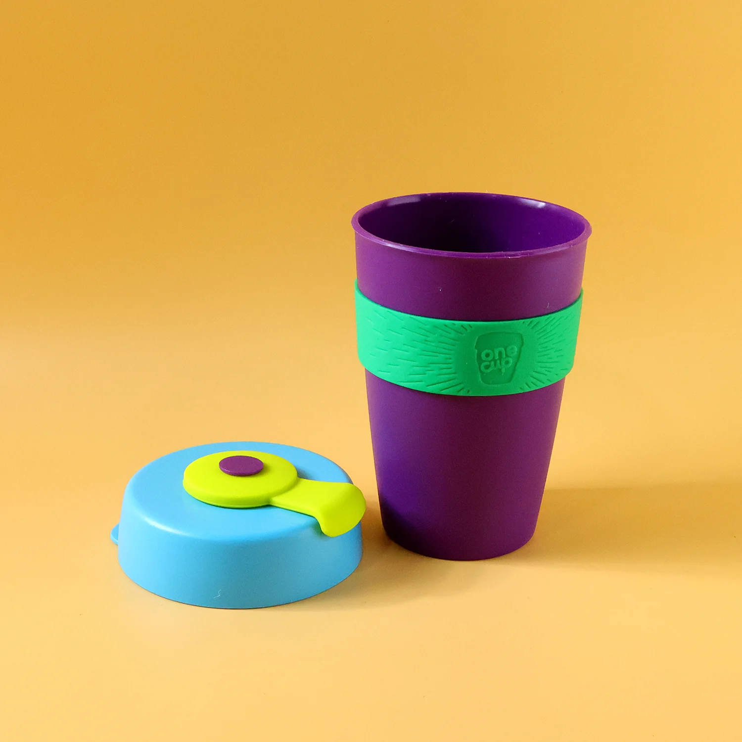 Reusable Colorful Travel Mug with Secure Silicone Lid (1 Pc, 400 ML) - Image 6