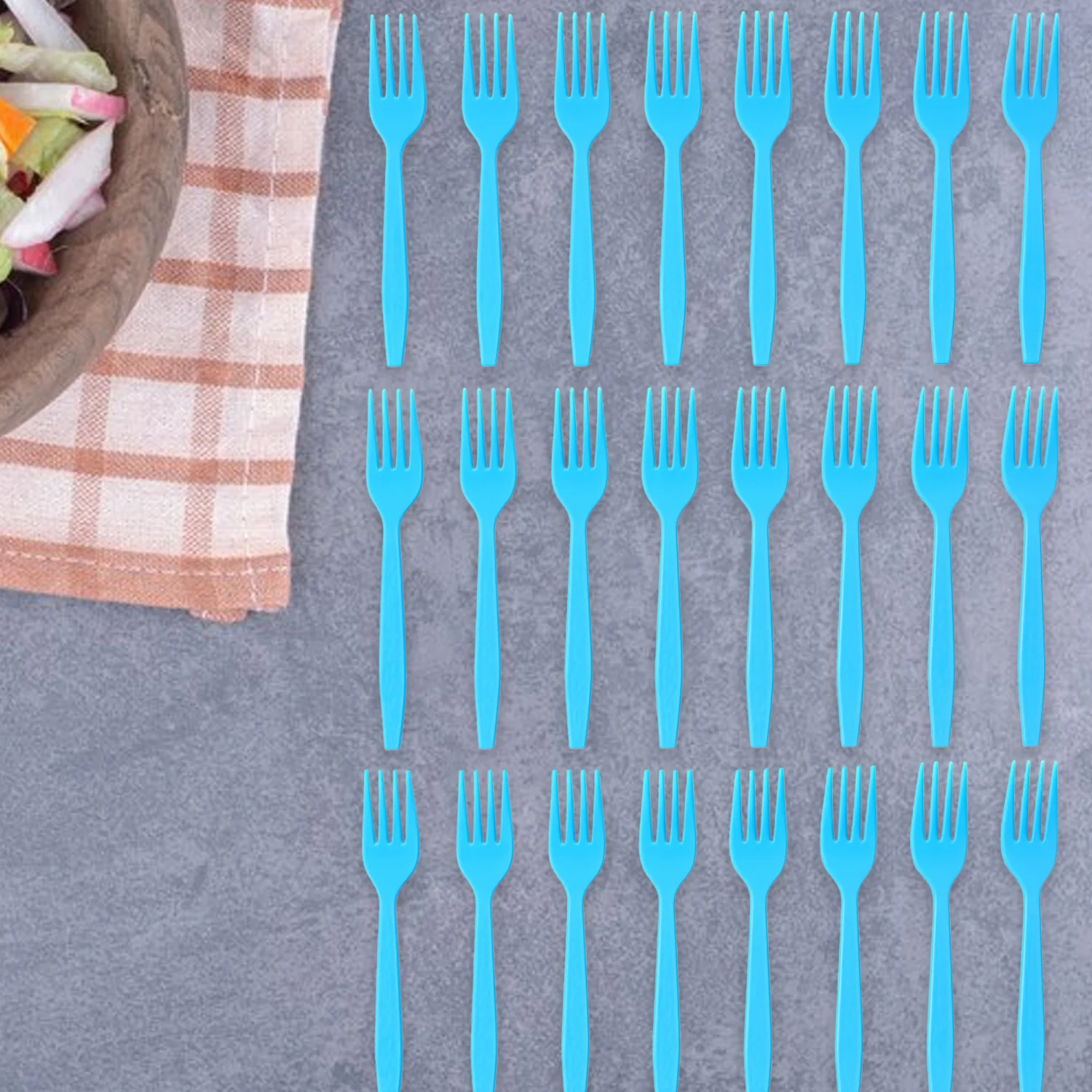 Reusable Food-Grade Plastic Forks (24 Pc) - Image 3