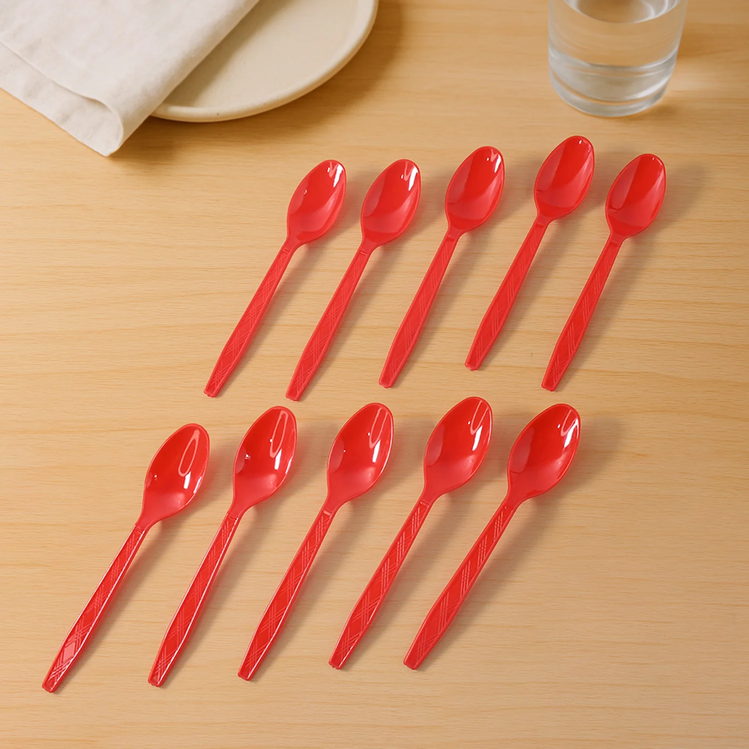 Reusable Food-Grade Plastic Spoons (10 Pc) - Image 3