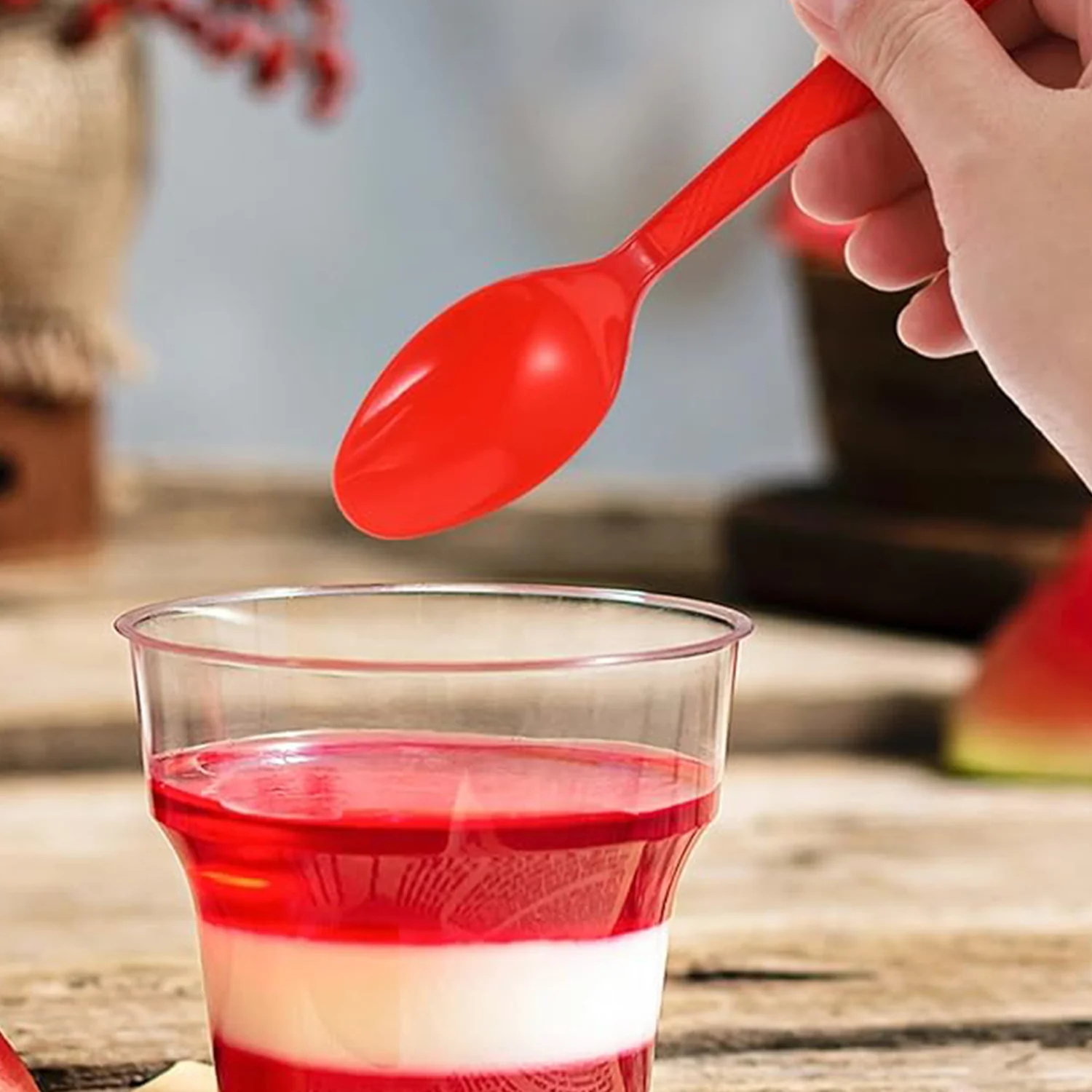 Reusable Food-Grade Plastic Spoons (10 Pc) - Image 6