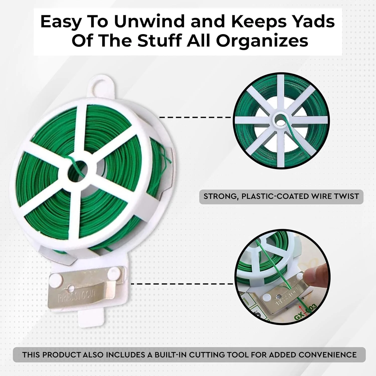 Reusable Green Twist Tie Roll (50 Meter Length) - Image 7