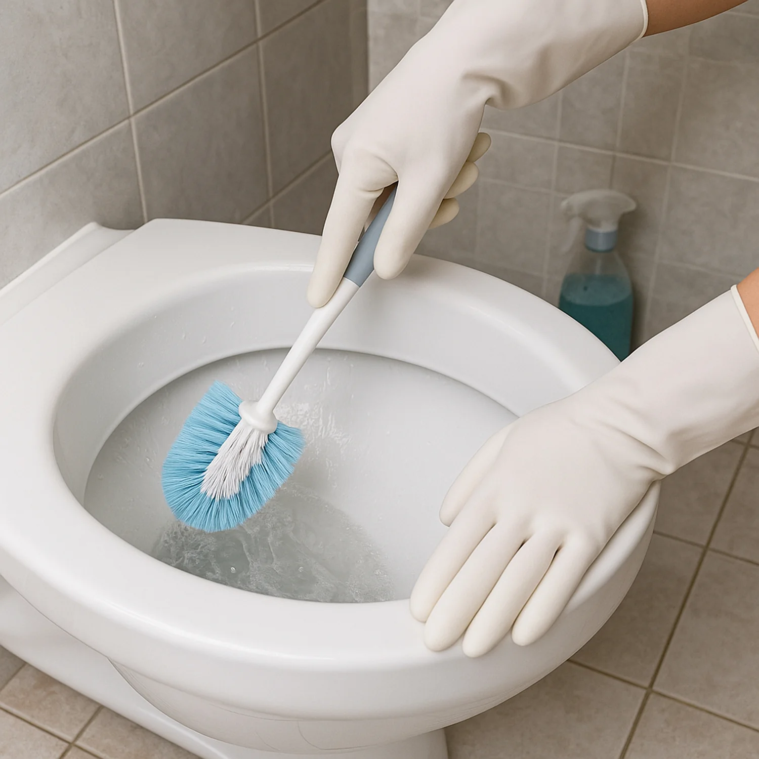 Medium Reusable Household Cleaning Gloves - (2 Pc / Set) - Image 8