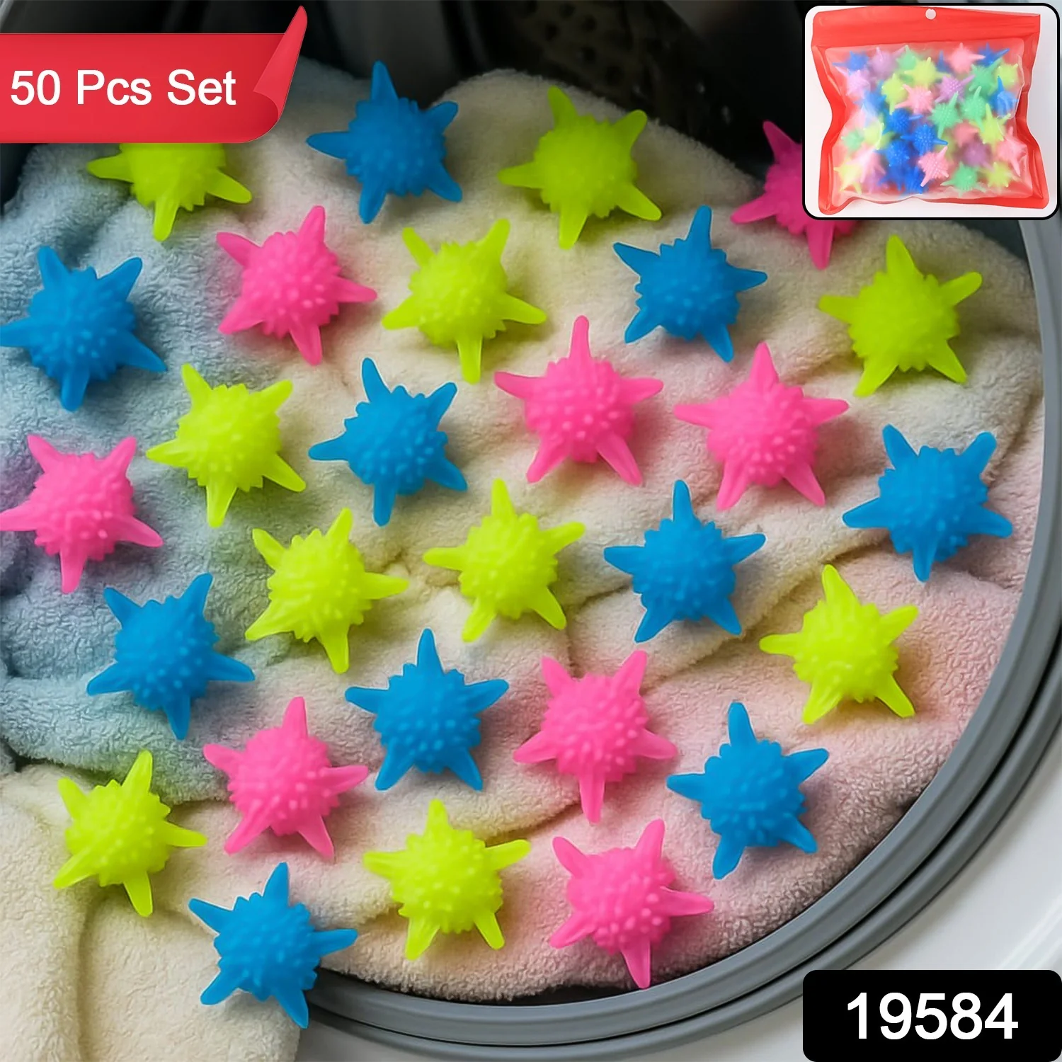 Reusable Laundry Washing Balls (mix Color / 50 Pcs Set) - Image 2