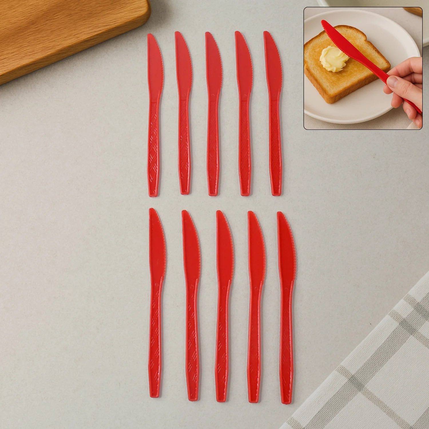 Reusable Lightweight Food-Grade Knives (10 Pc) - Image 3