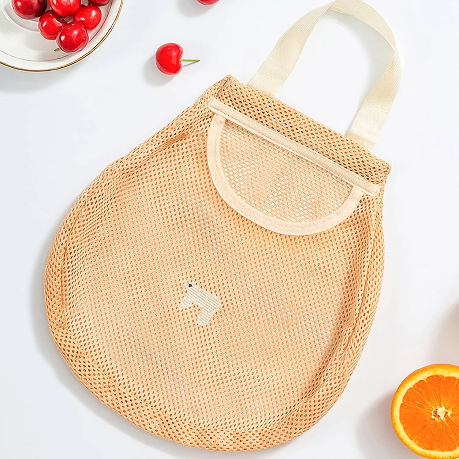 Reusable Mesh Grocery Bag with Handle (1 Pc) - Image 3