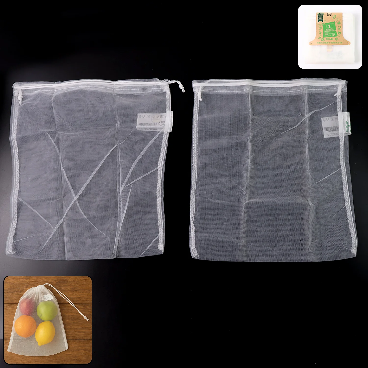 Reusable Mesh Produce Bags (2 Pc) - Image 3