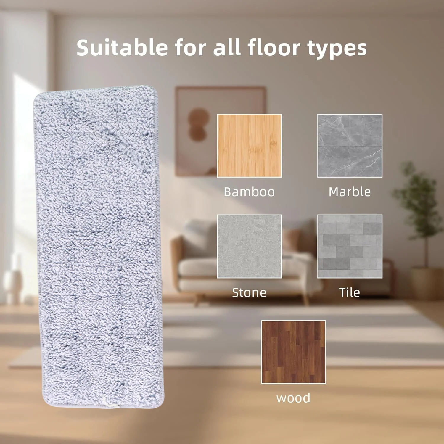 Reusable Microfiber Mop Pad Replacement (1 Pc) - Image 6