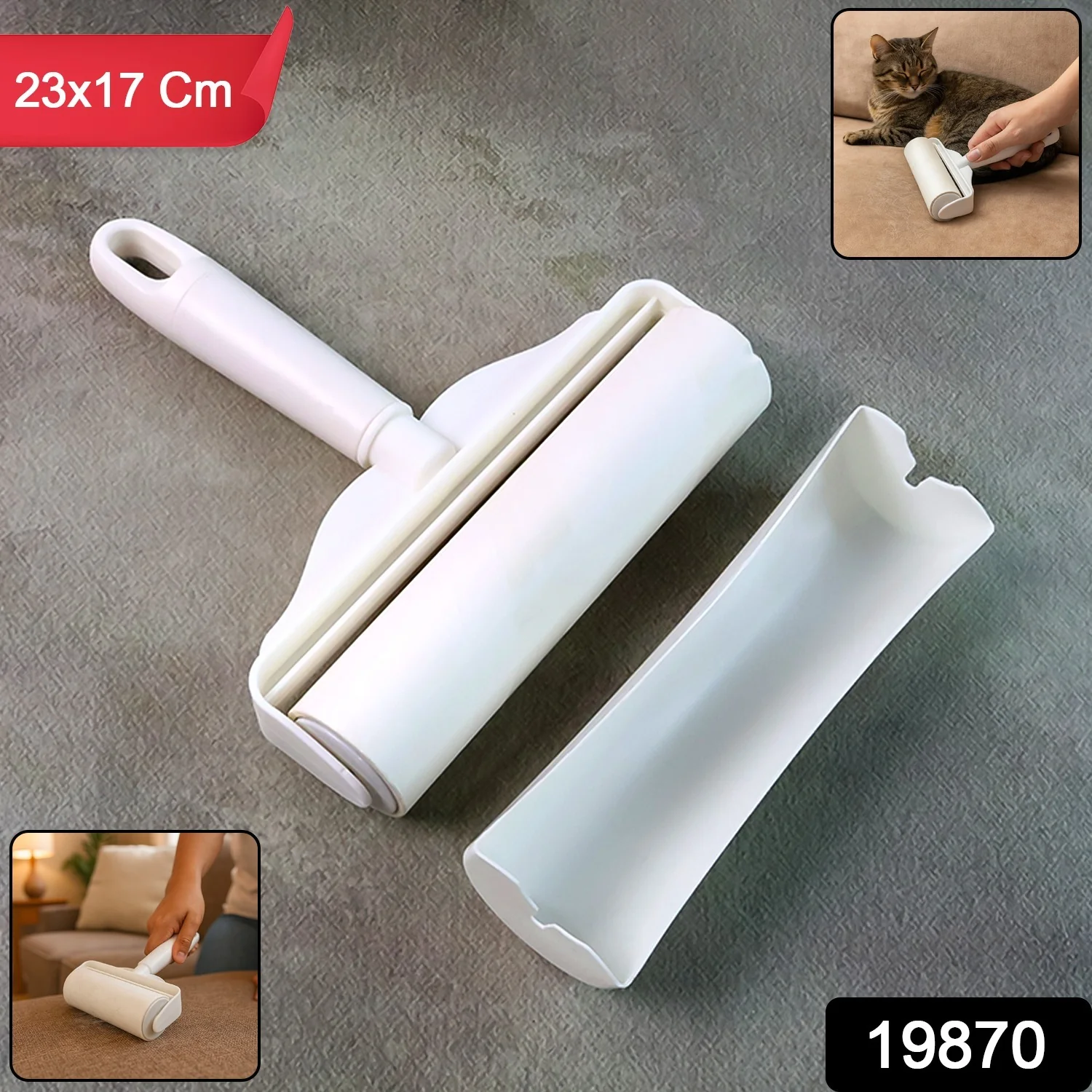 Reusable Pet Hair & Lint Remover Roller - (1 Pc / 23 × 17 cm) - Image 2
