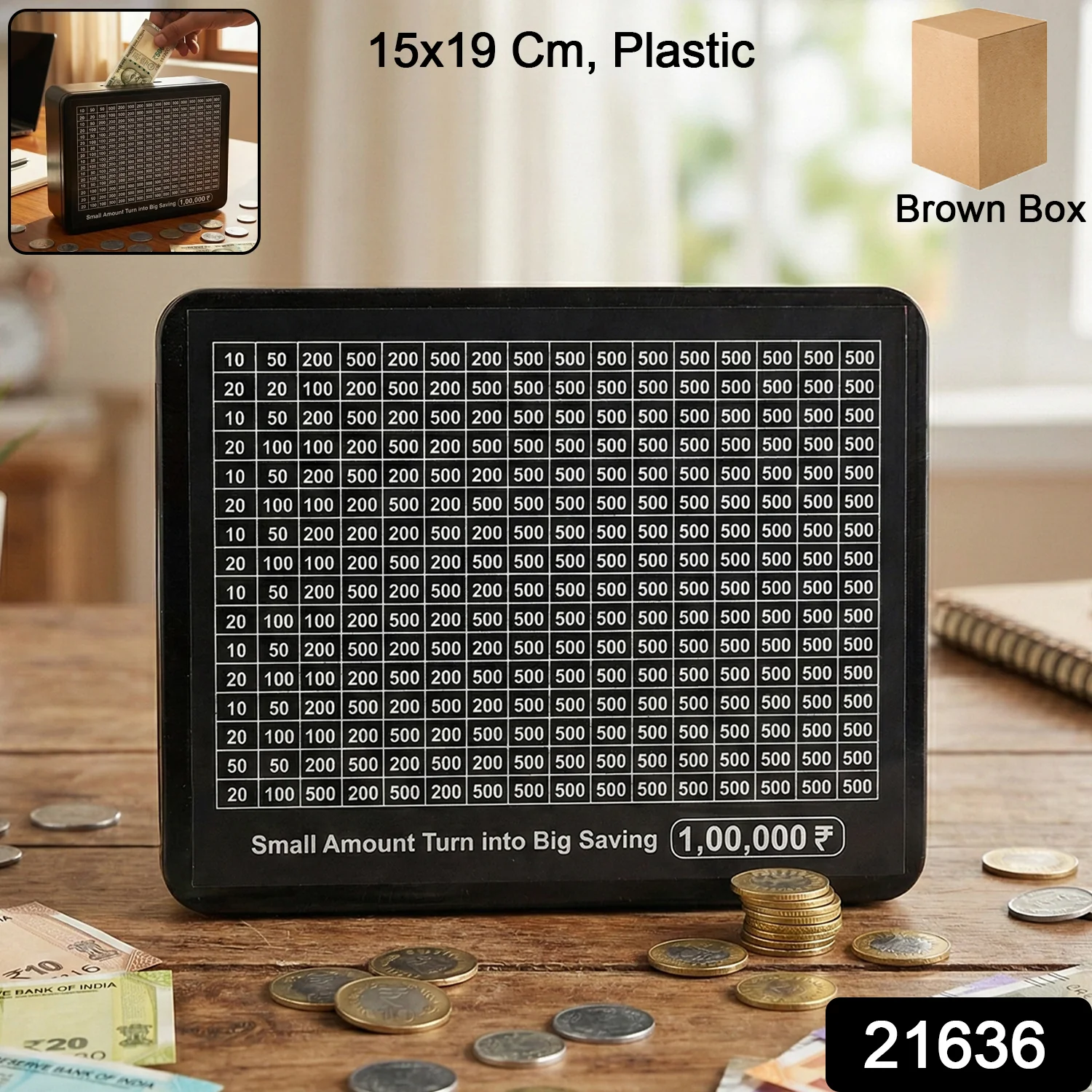 Reusable Savings Tracker Money Box (1 Pc) - Image 2