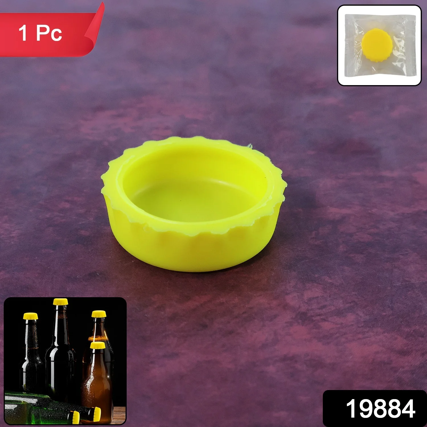 Reusable Silicone Bottle Cap Cover - (1 Pc) - Image 2