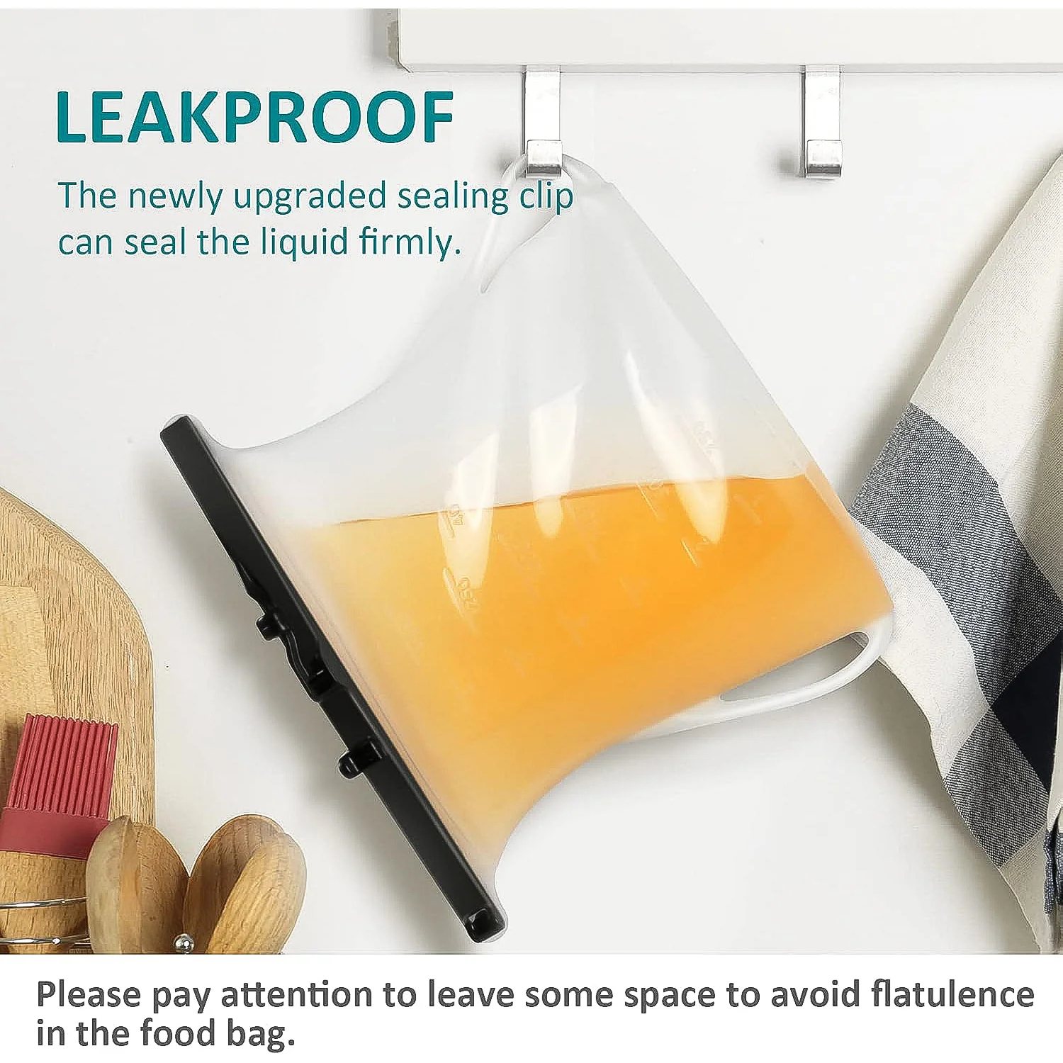 Silicone Food Bag – Leakproof, Flat Bottom, BPA-Free, Microwave & Dishwasher Safe - Image 6