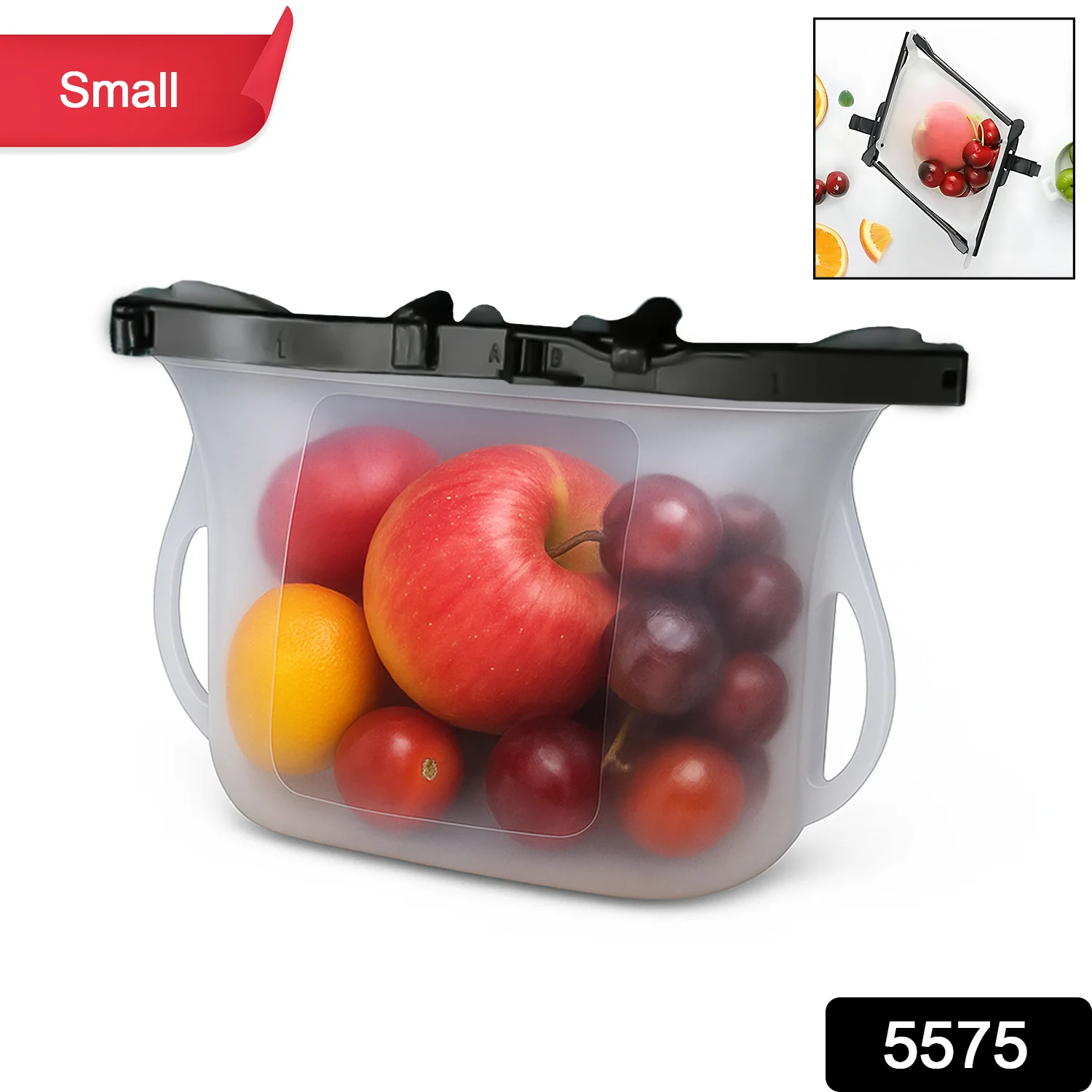 Reusable Silicone Food Storage Bag for Snacks (1 Pc, Leakproof, BPA Free) - Image 2