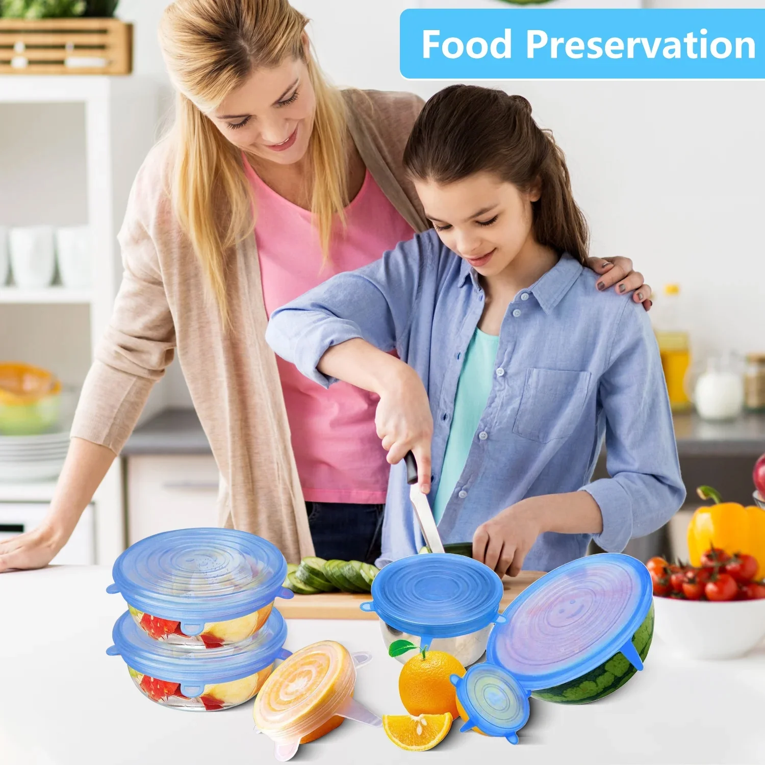 Reusable Silicone Stretch Lids 4 Piece Set - Image 6