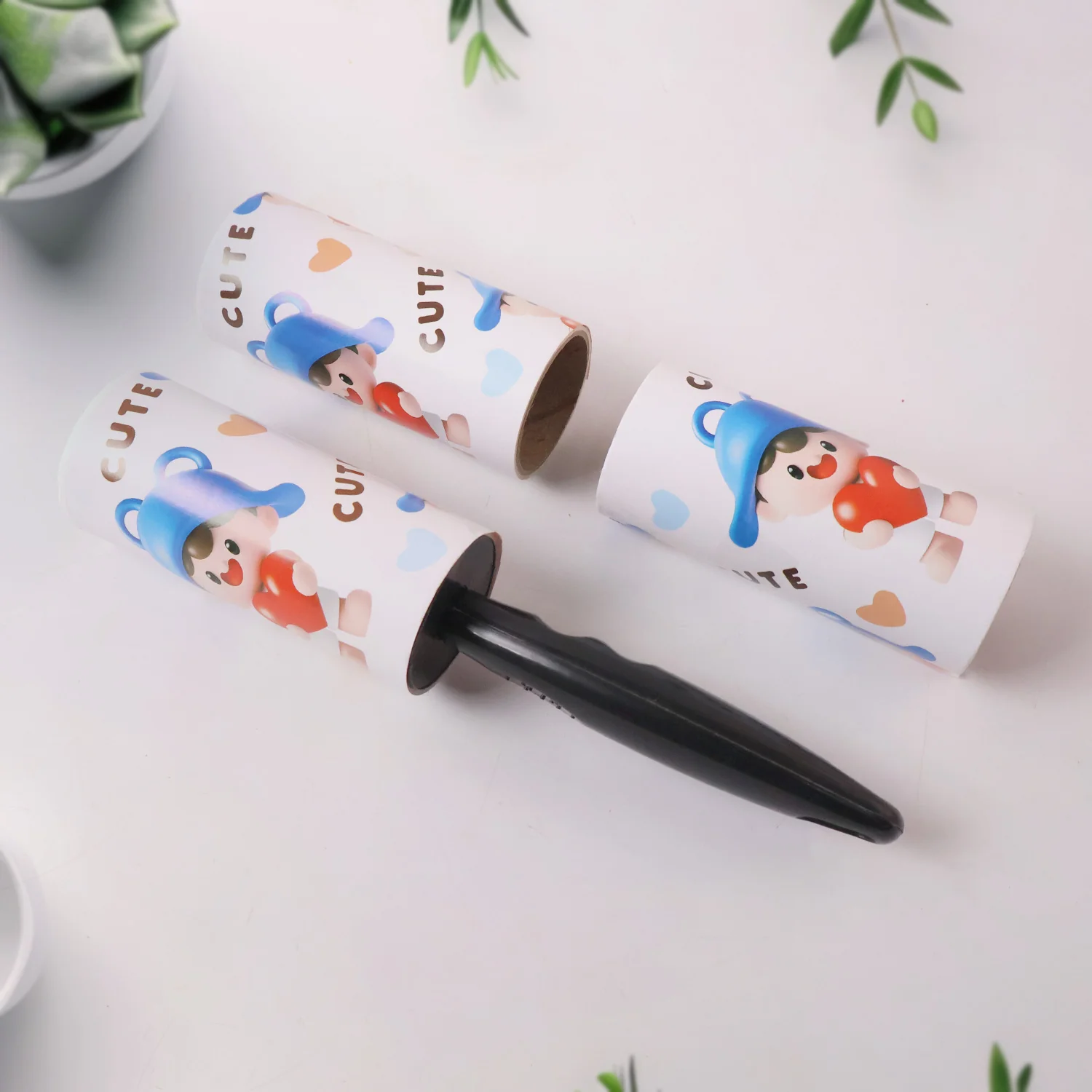 Reusable Sticky Lint Roller with Handle (1 Set) - Image 4