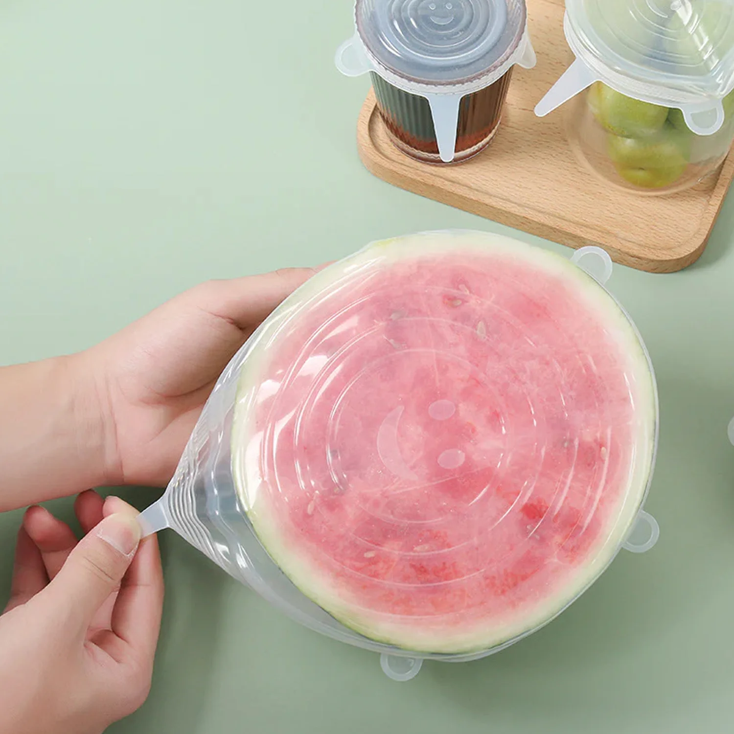 Reusable Stretchable Food Cover Set (6 Pc) - Image 6