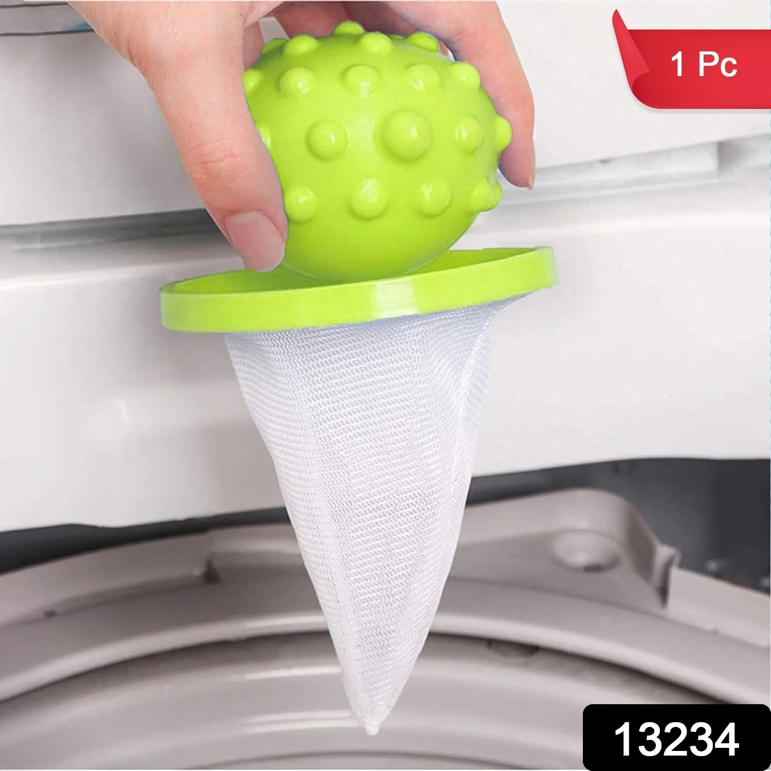 Reusable Washing Machine Floating Cylindrical Shape Lint Mesh Bag ( 1 Pc) - Image 2