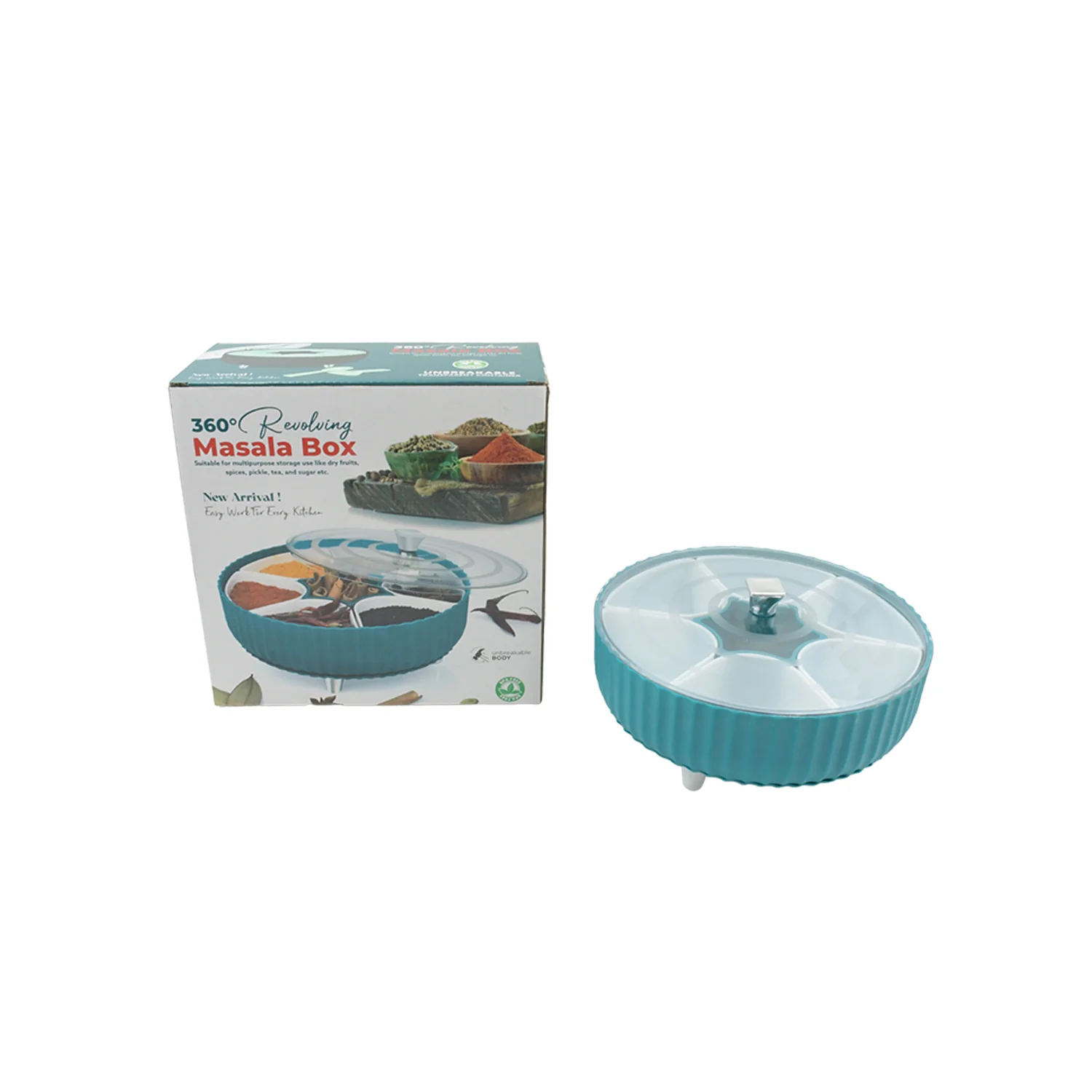 Dry Fruit & Snack Organizer: 360° Revolving Box (7 Compartments, Airtight) - Image 6