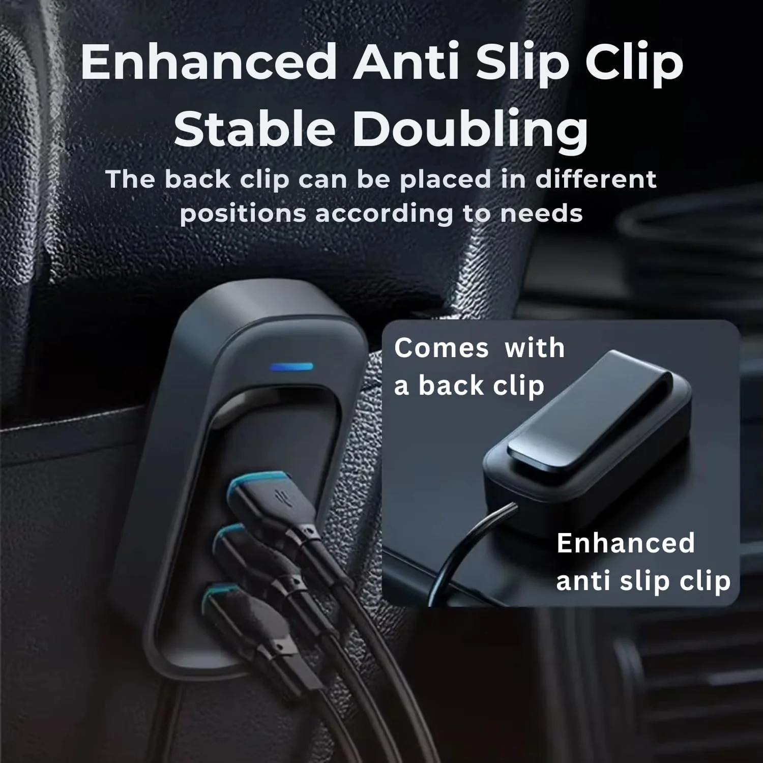 RGB Breathing Light Multi Port Car USB Charger (1 Set, 1.5M) - Image 5