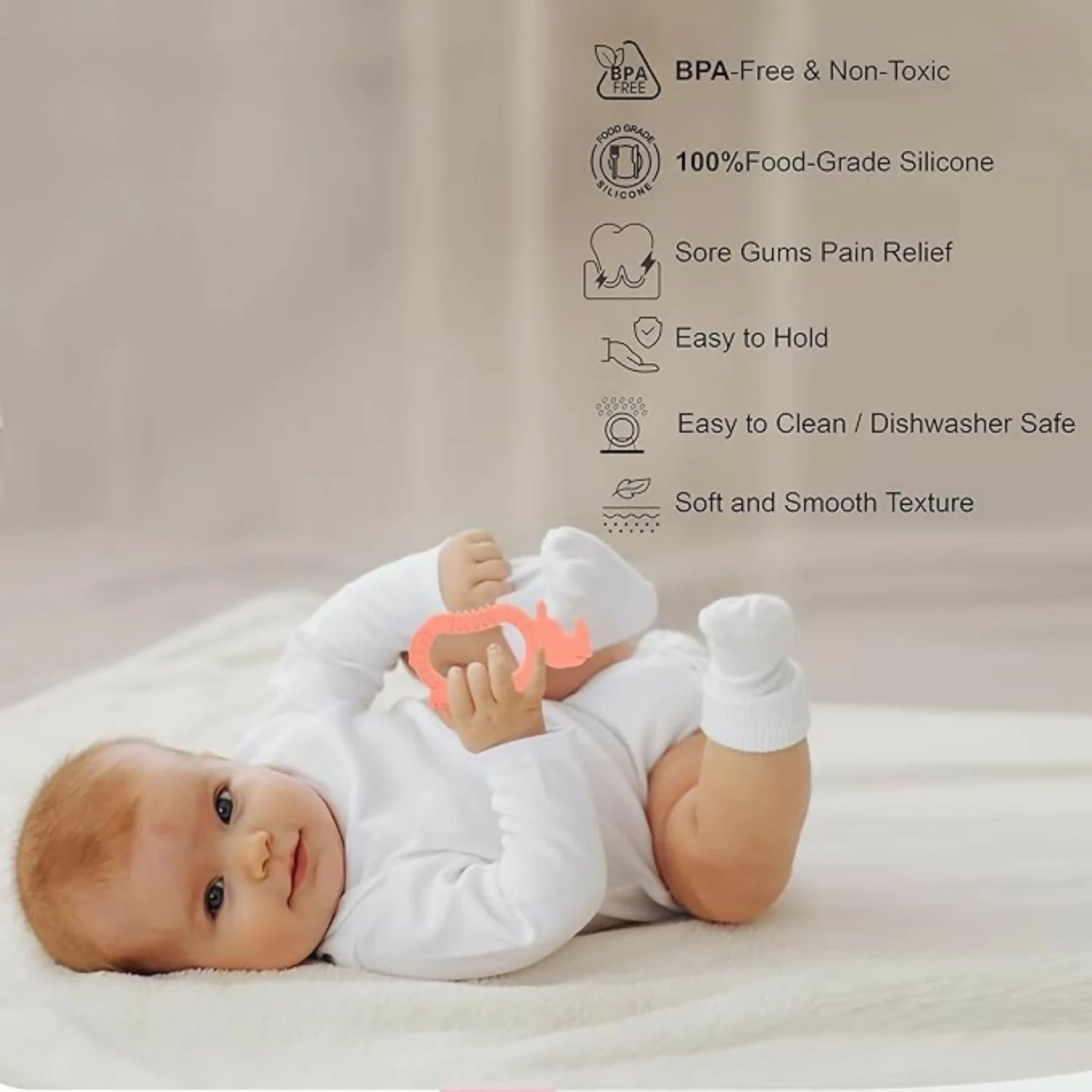 Rhino shaped silicone baby Teether - Image 3