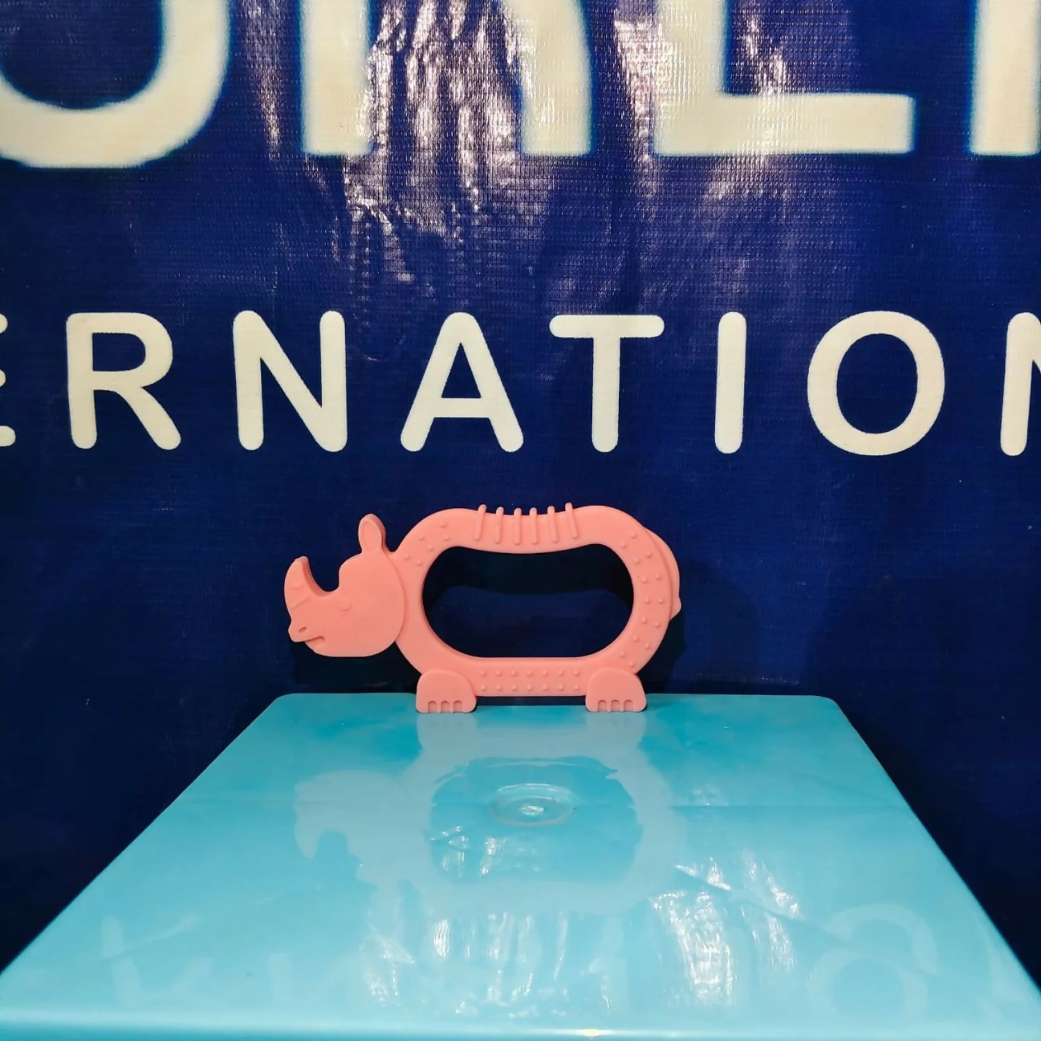 Rhino shaped silicone baby Teether - Image 4
