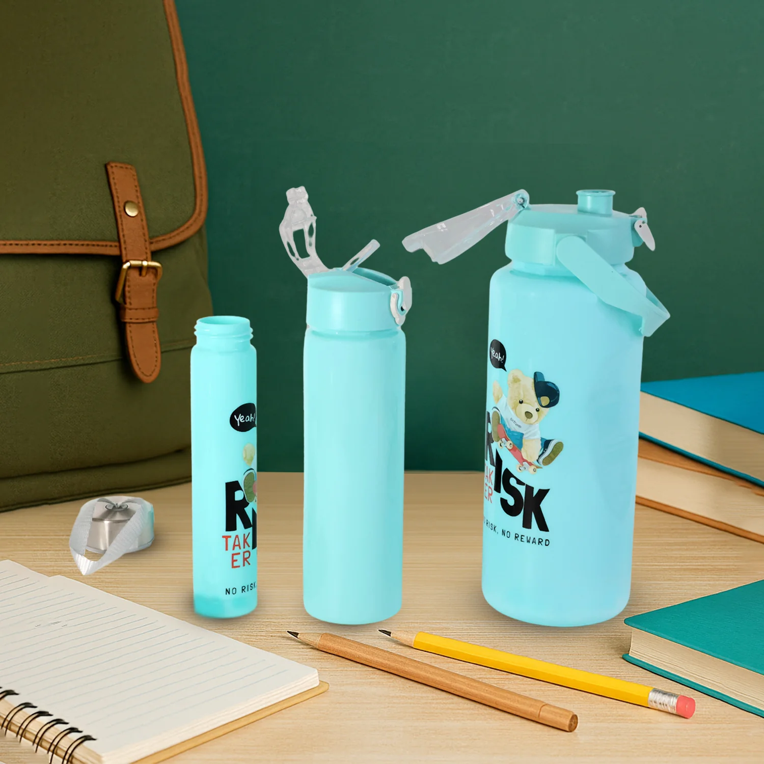 Risk Taker Printed Water Bottle 2000ml + 900ml + 300ml - (3 Pc / Set) - Image 3