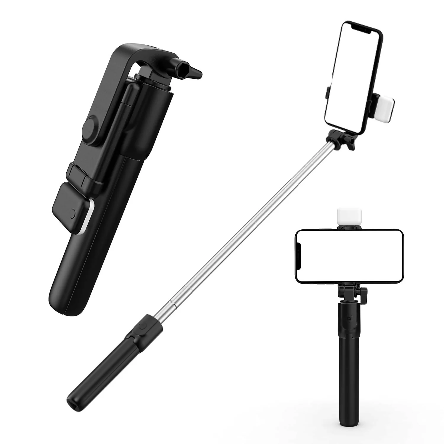 RLS 3-in-1 Selfie Stick Tripod with Detachable Wireless Remote & LED Fill Light for Smartphones – Extendable Portable Selfie Stick Stand with Adjustable Phone Holder for Selfies, Vlogging, Video Calls & Travel - Image 5