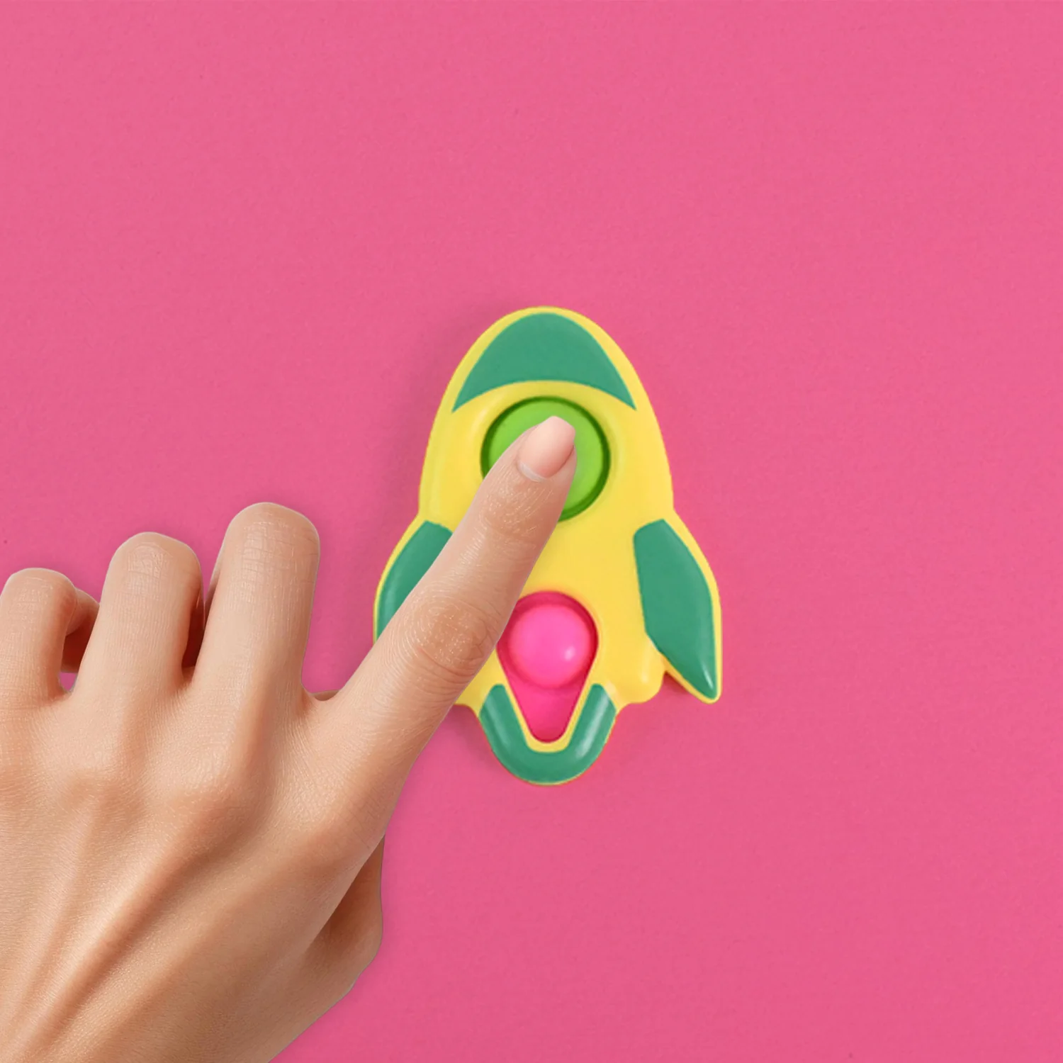 Rocket Shaped Dimple Keychain Toy (1 Pc) - Image 6