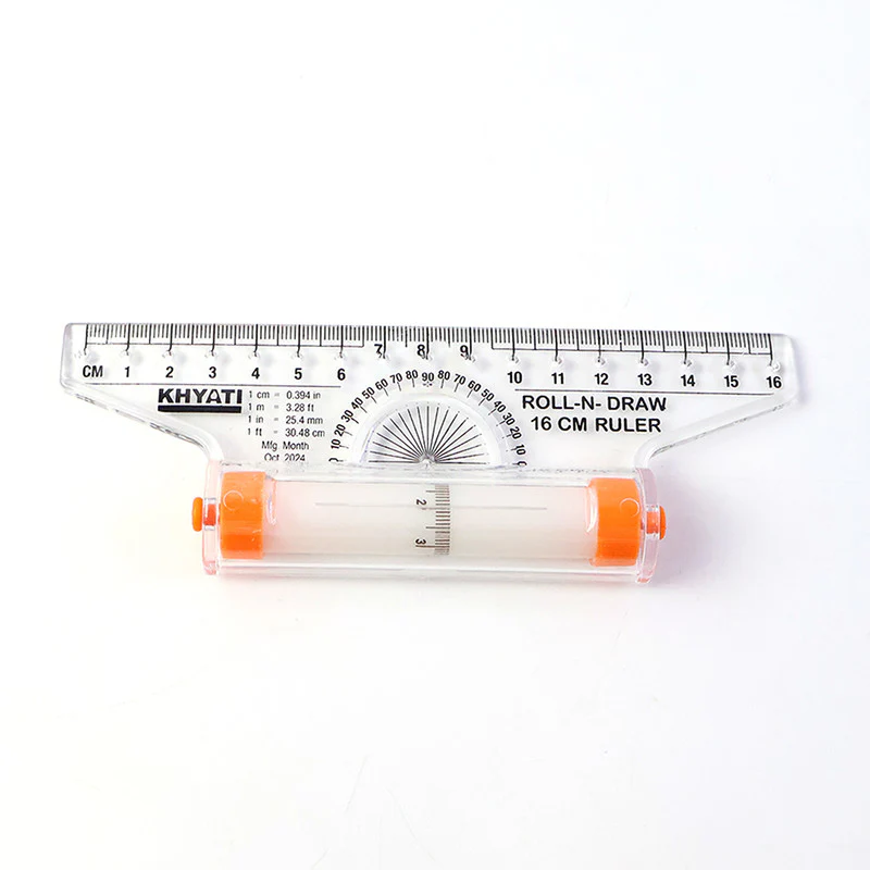 Roll-N-Draw 16 cm Precision Ruler with Rolling Mechanism for Perfect Circles & Smooth Lines - Image 5