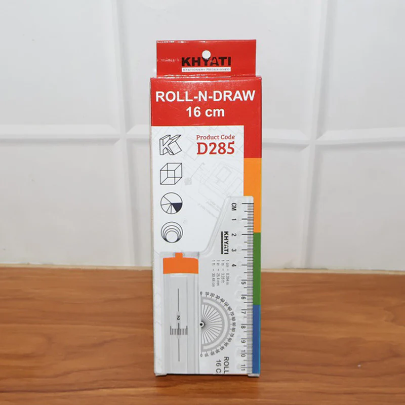 Roll-N-Draw 16 cm Precision Ruler with Rolling Mechanism for Perfect Circles & Smooth Lines - Image 7