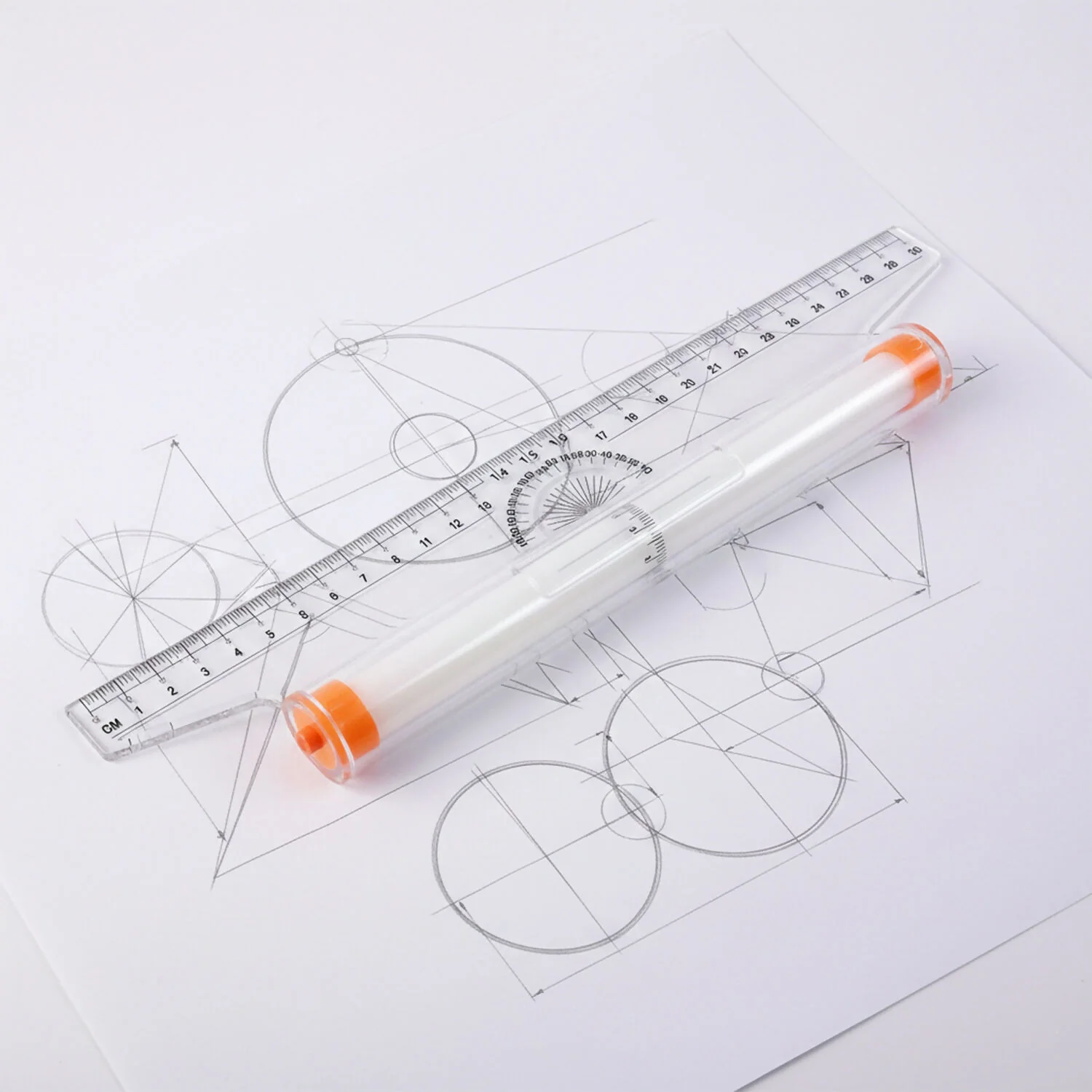 Roll-N-Draw Precision Ruler with Rolling Guide for Drawing & Drafting (30Cm) - Image 6