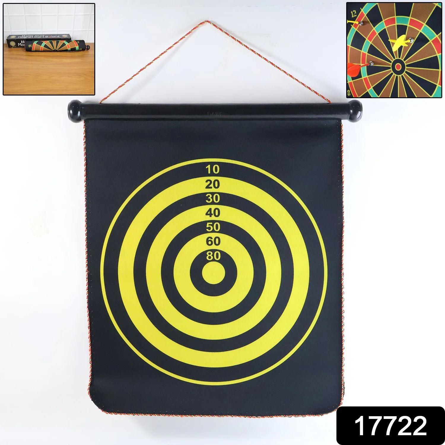 Roll-Up Double-Sided Dartboard Game (1 Set) - Image 2