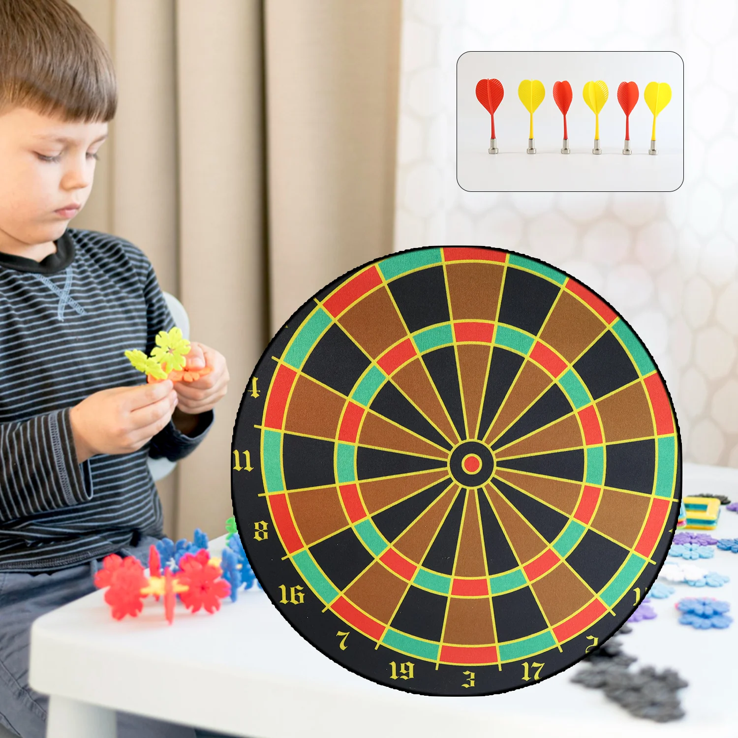 Roll-Up Double-Sided Dartboard Game (1 Set) - Image 3
